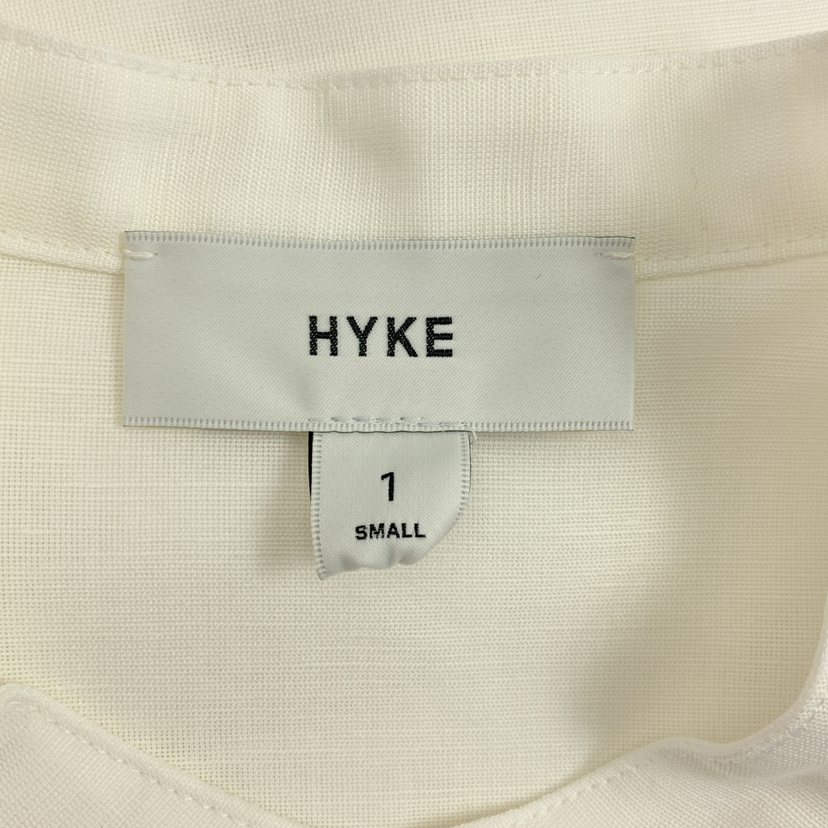 HYKE / ハイク C/L BALLOON SLEEVE BLOUSE リネン コットン バンドカラーシャツ