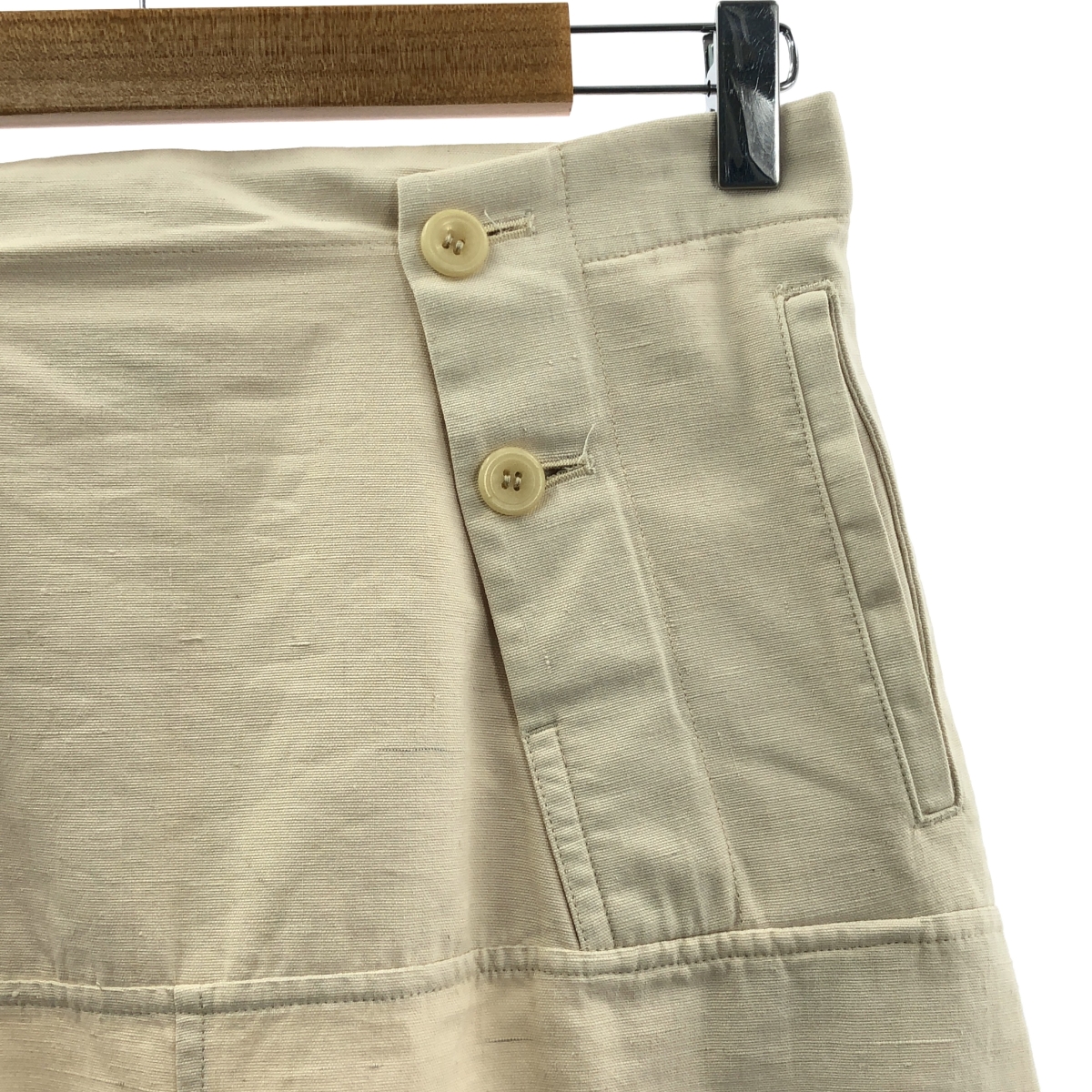 ISSEY MIYAKE / イッセイミヤケ コットン サイドスリット ロングスカート