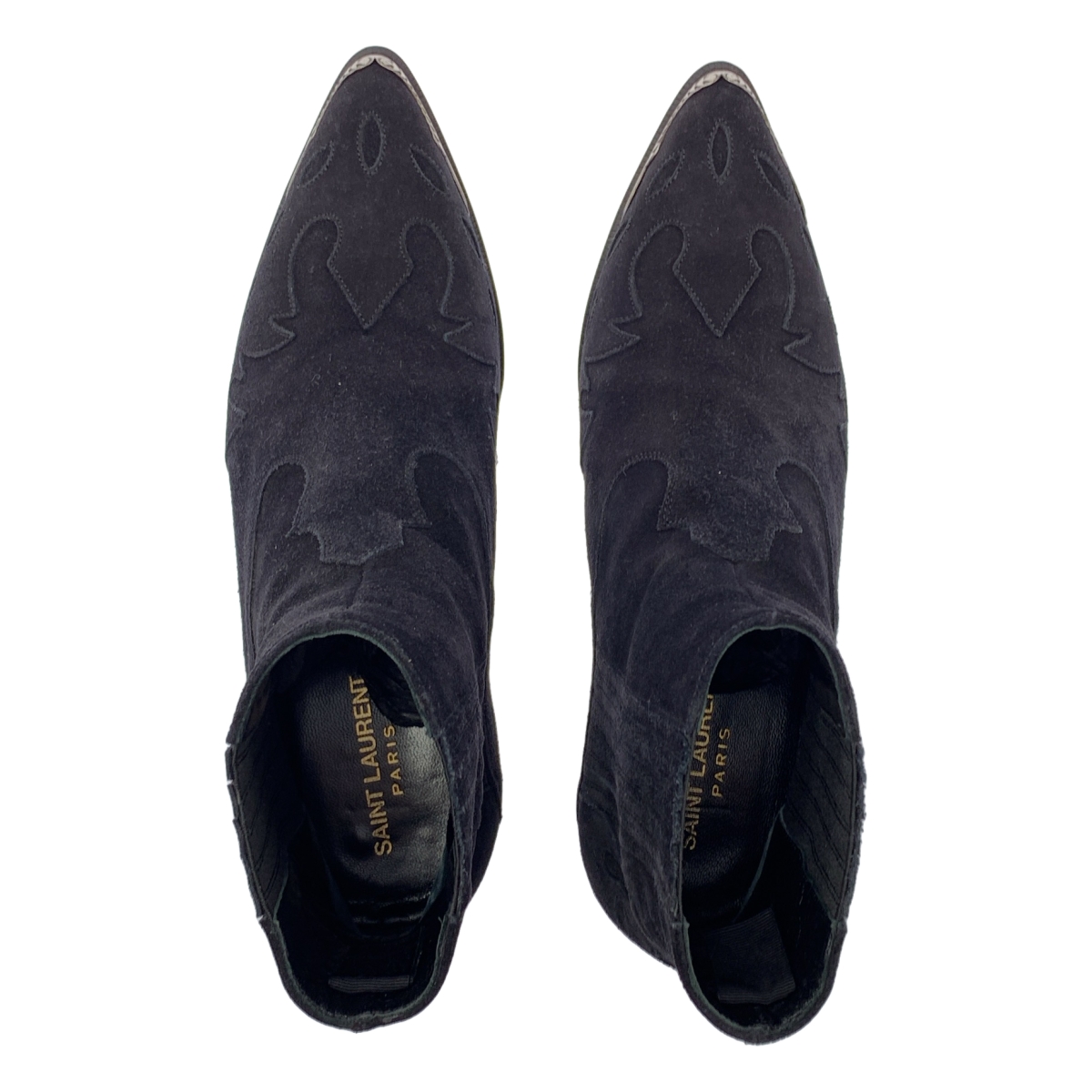 SAINT LAURENT PARIS / サンローランパリ DUCKIES 40 WESTERN BOOTS スエードレザー サイドゴア ウエスタンブーツ