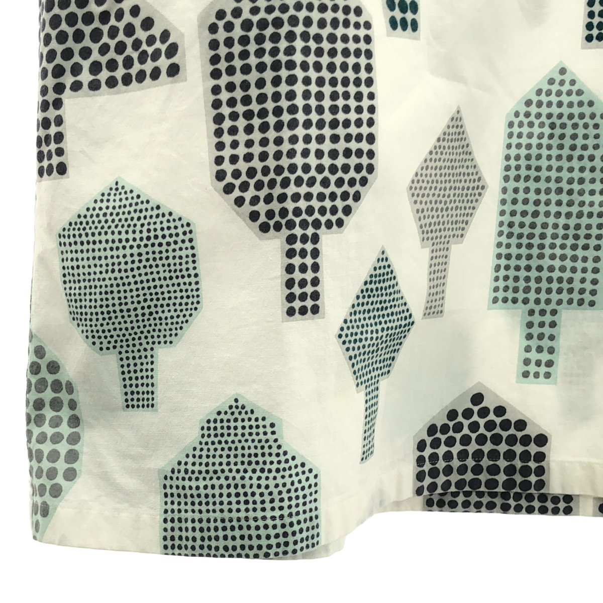 mina perhonen / ミナペルホネン puuhua プーフア 総柄 バンドカラー シャツ