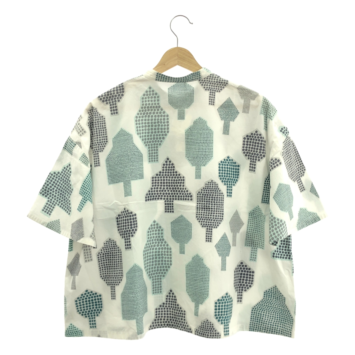 mina perhonen / ミナペルホネン puuhua プーフア 総柄 バンドカラー シャツ