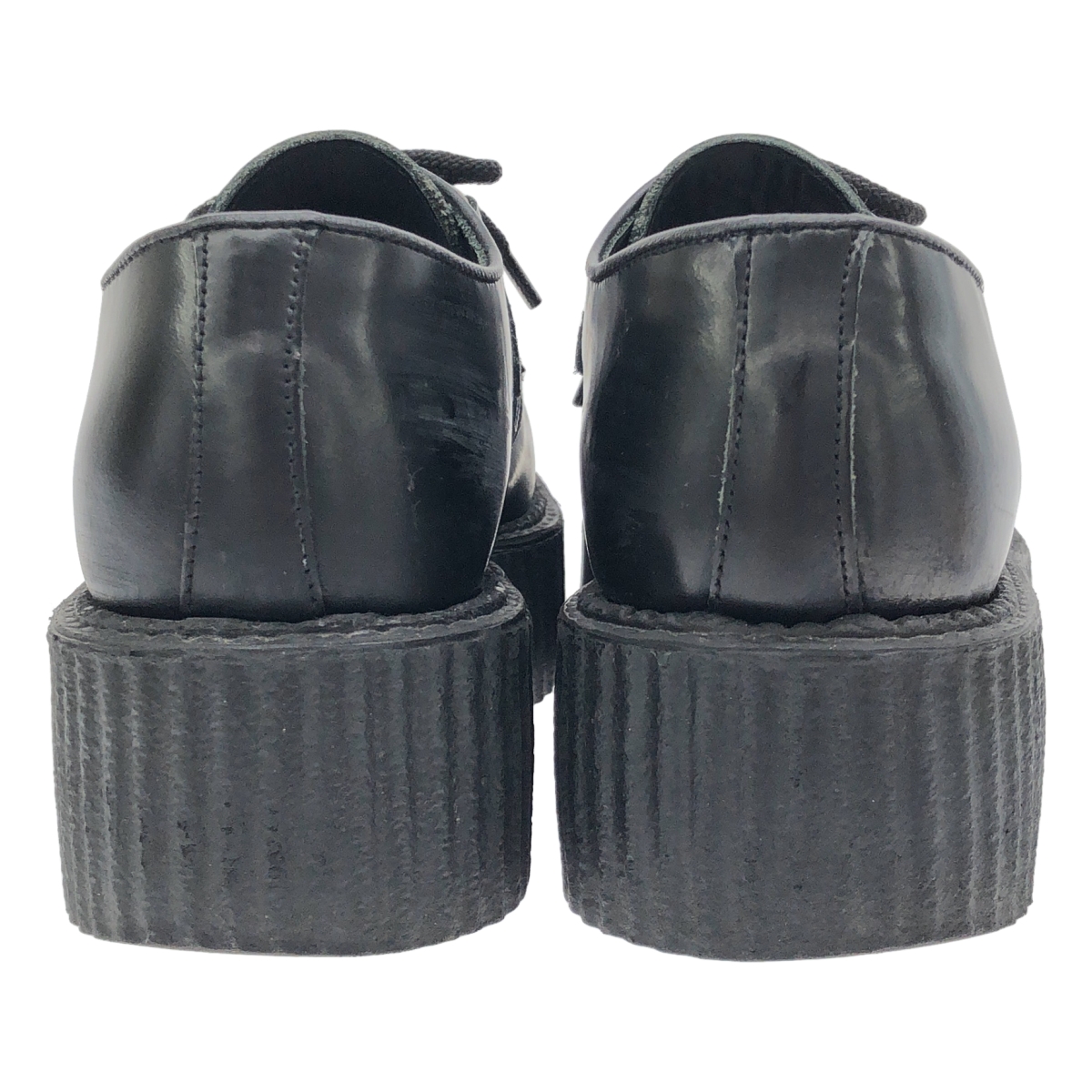 LIMI feu / リミフゥ × UNDER GROUND / アンダーグラウンド レザー プレート装飾 プラットフォーム シューズ 革靴