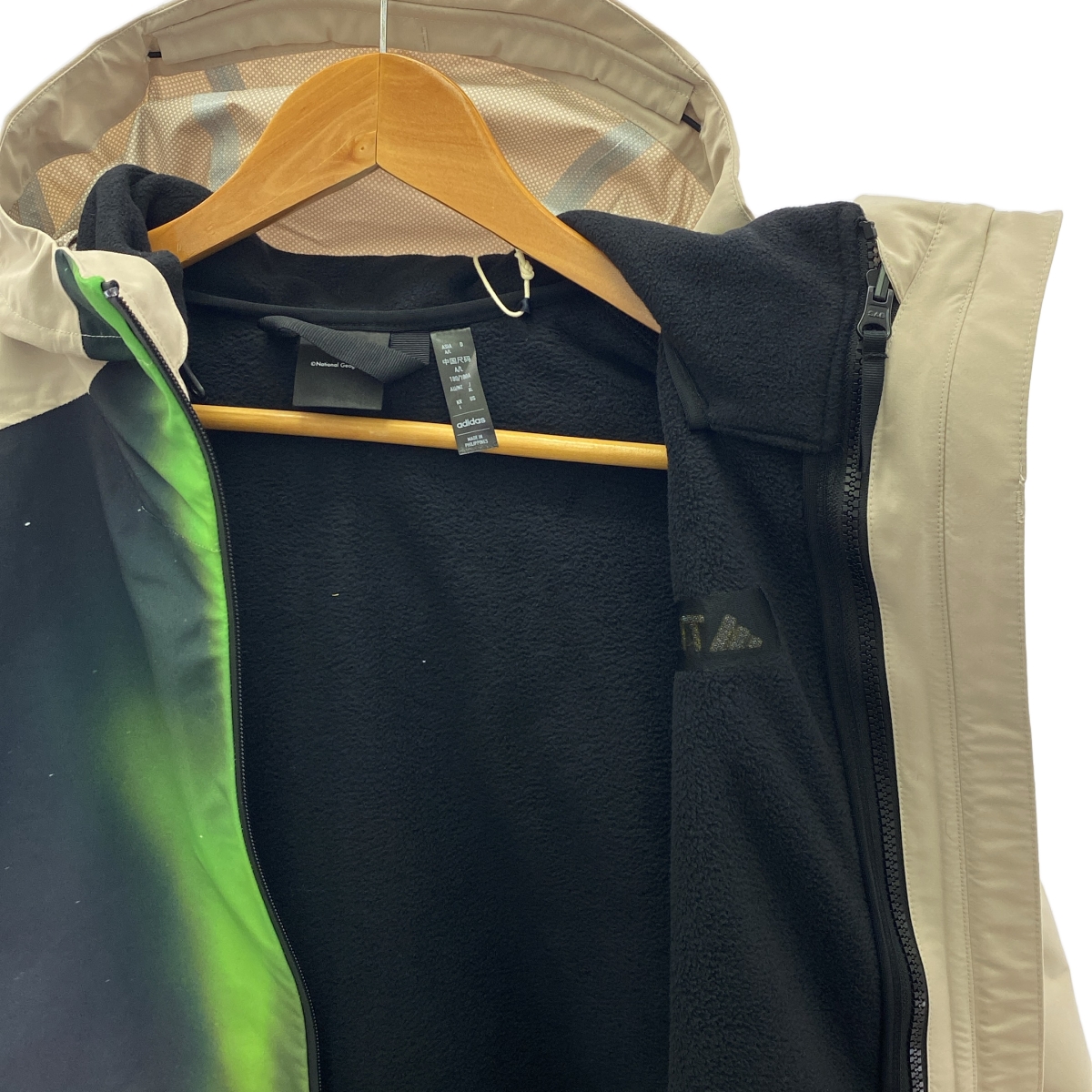 adidas / アディダス TERREX NAT.GEO R.RDY ライナー付き グラフィック プリント レインジャケット