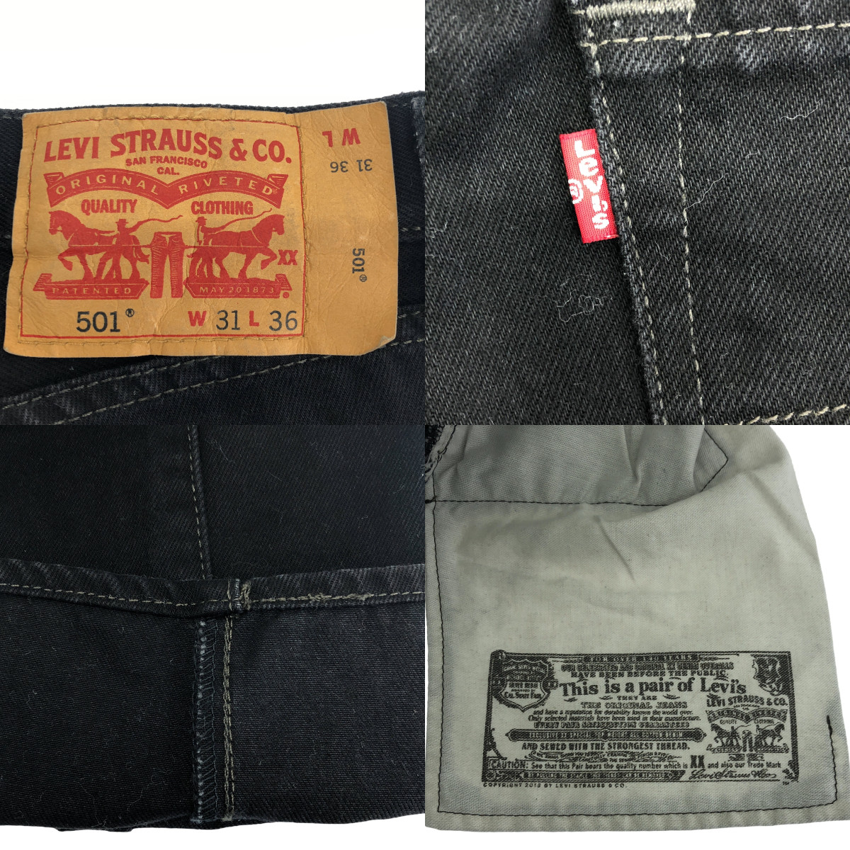 Levi's / リーバイス 501 / ブラック ストレート デニムパンツ