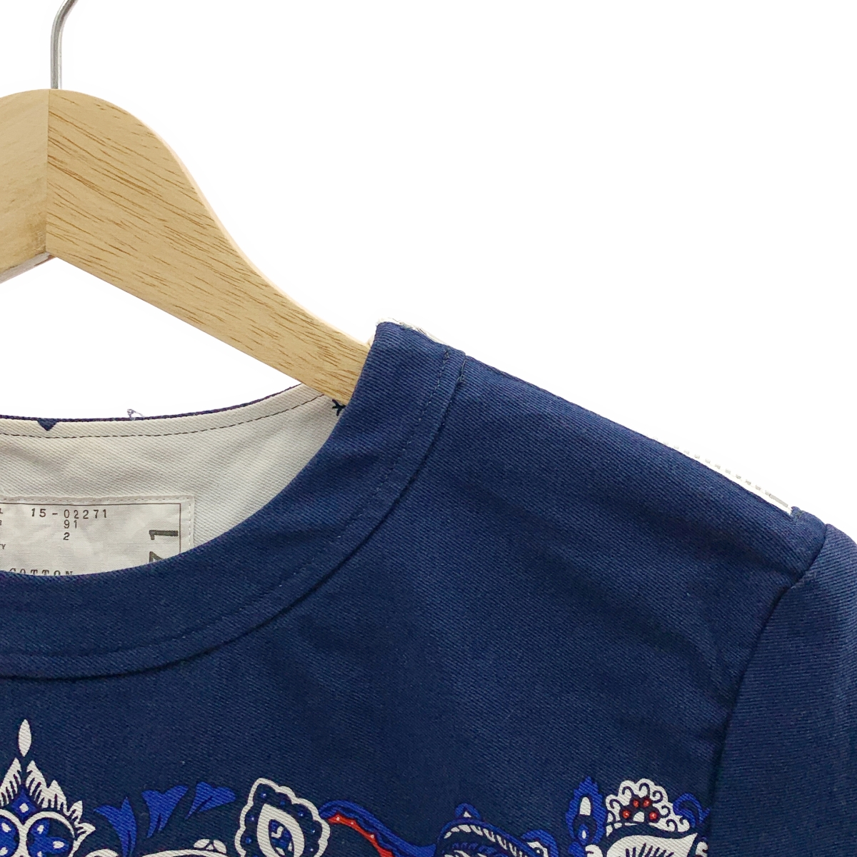 sacai / サカイ 異素材 バックシフォン ペイズリー プルオーバー トップス