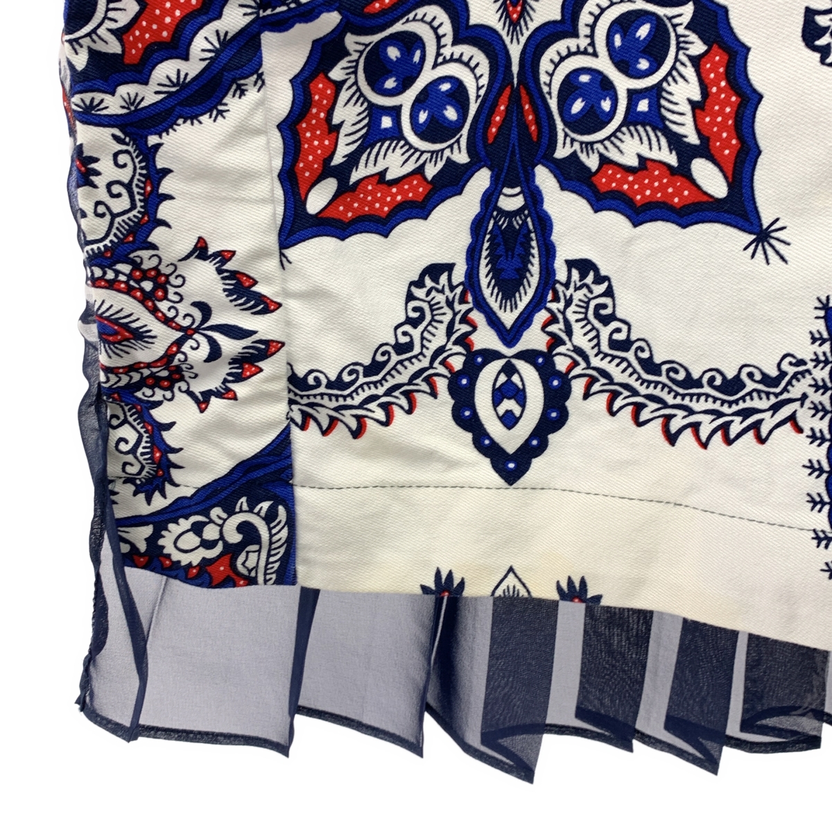 sacai / サカイ 異素材 バックシフォン ペイズリー プルオーバー トップス