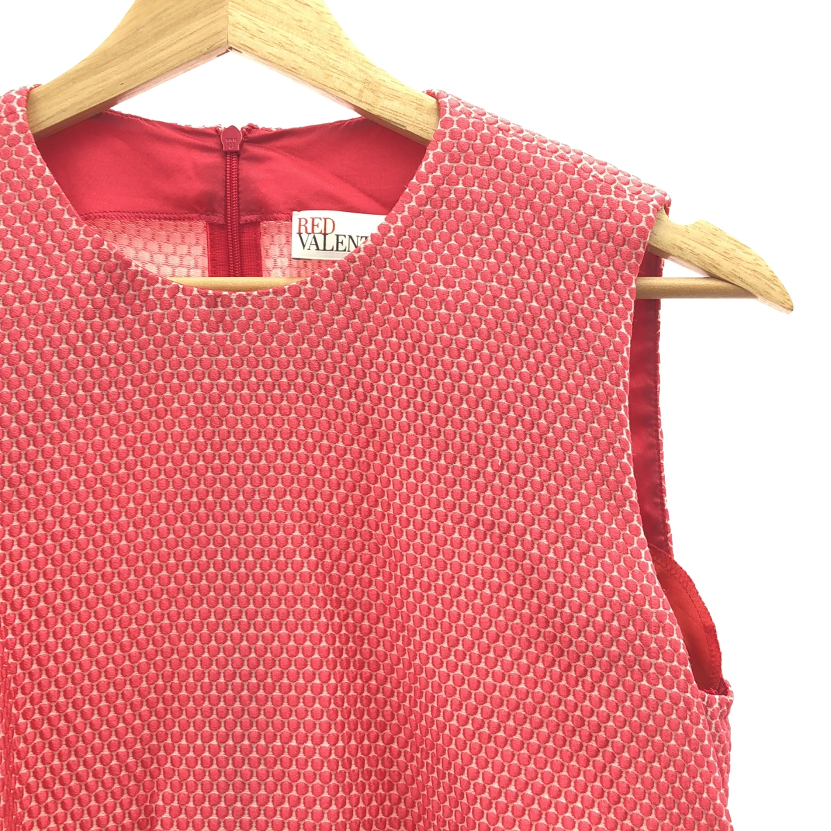 RED VALENTINO / レッドヴァレンティノ ドット コクーン ノースリーブ ワンピース