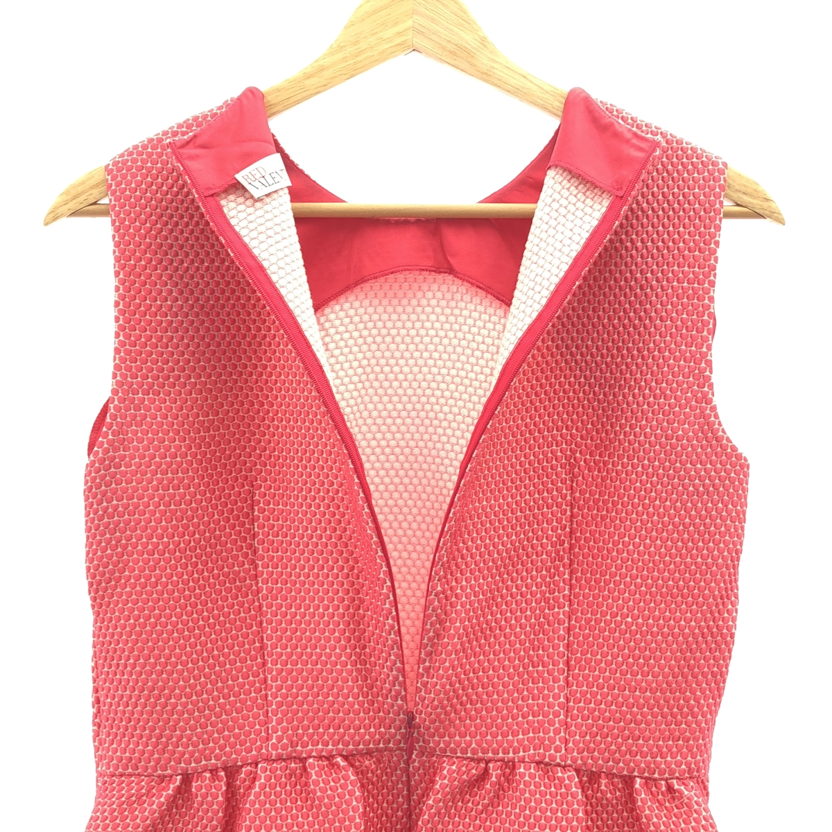 RED VALENTINO / レッドヴァレンティノ ドット コクーン ノースリーブ ワンピース