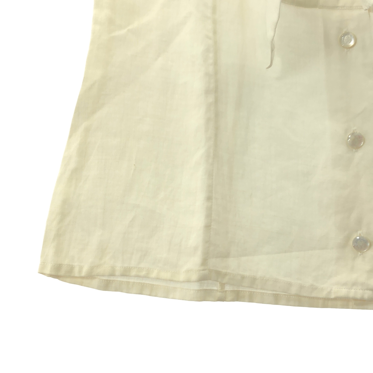 CHANEL / シャネル ラミー プリーツ  タイ ノースリーブ シャツ