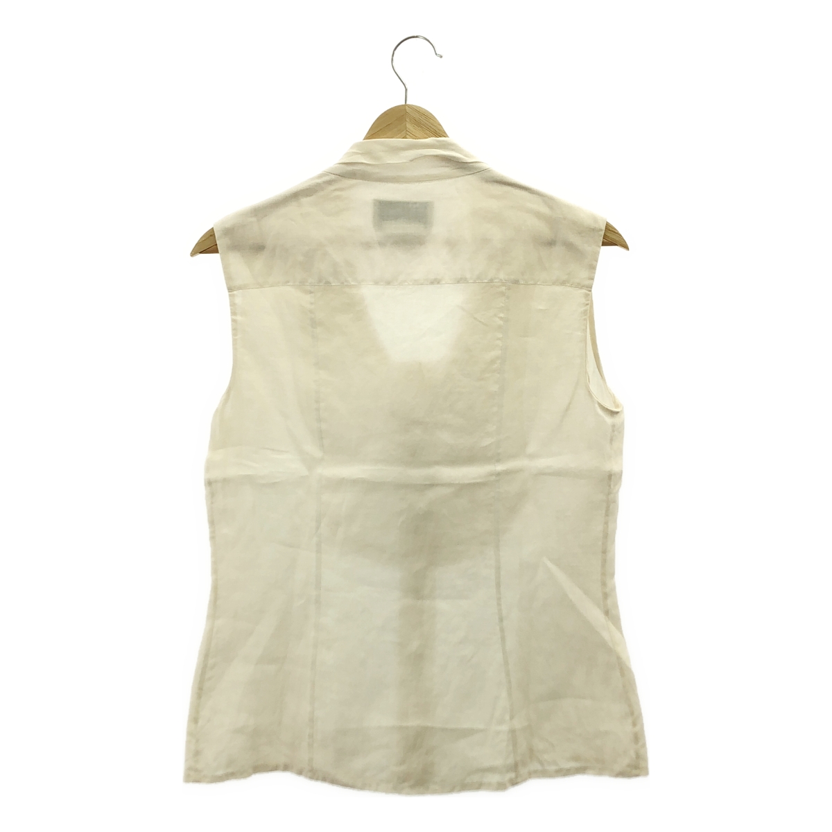 CHANEL / シャネル ラミー プリーツ  タイ ノースリーブ シャツ