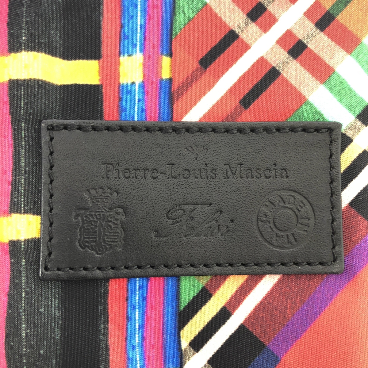 Pierre-Louis Mascia / ピエールルイマシア × Felisi / フェリージ 総柄 ロゴレザーパッチ ポーチ