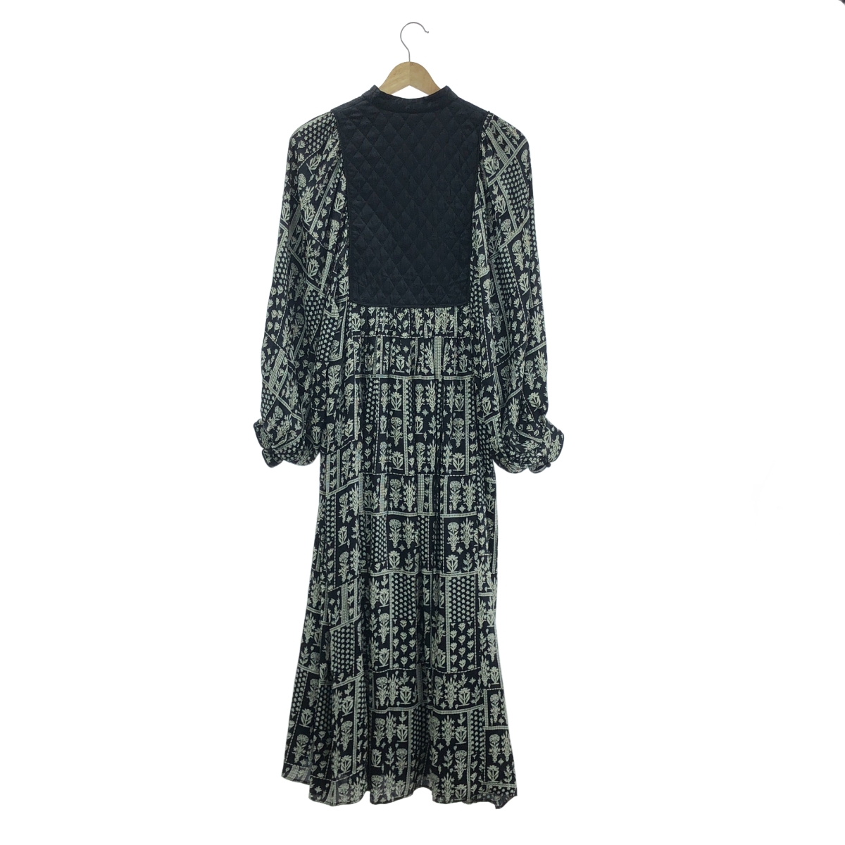 ne Quittez pas / ヌキテパ MODAL SATIN PATCHWORK PRINT DRESS キルティング ワンピース