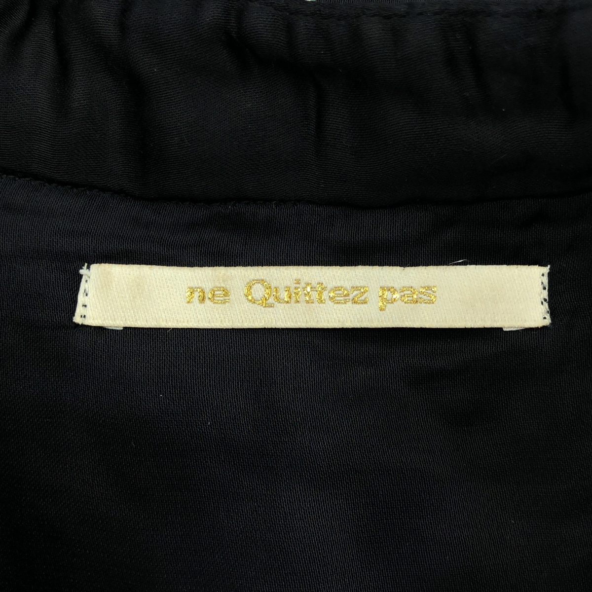 ne Quittez pas / ヌキテパ MODAL SATIN PATCHWORK PRINT DRESS キルティング ワンピース