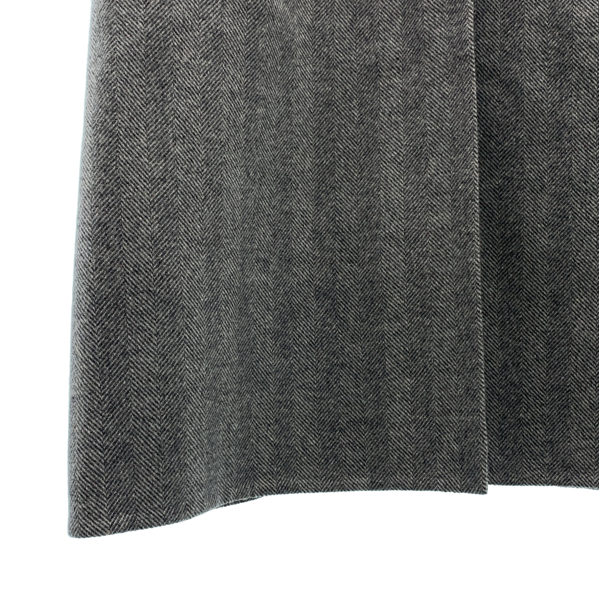 Drawer / ドゥロワー ウール シルク ヘリンボーン チェスターコート