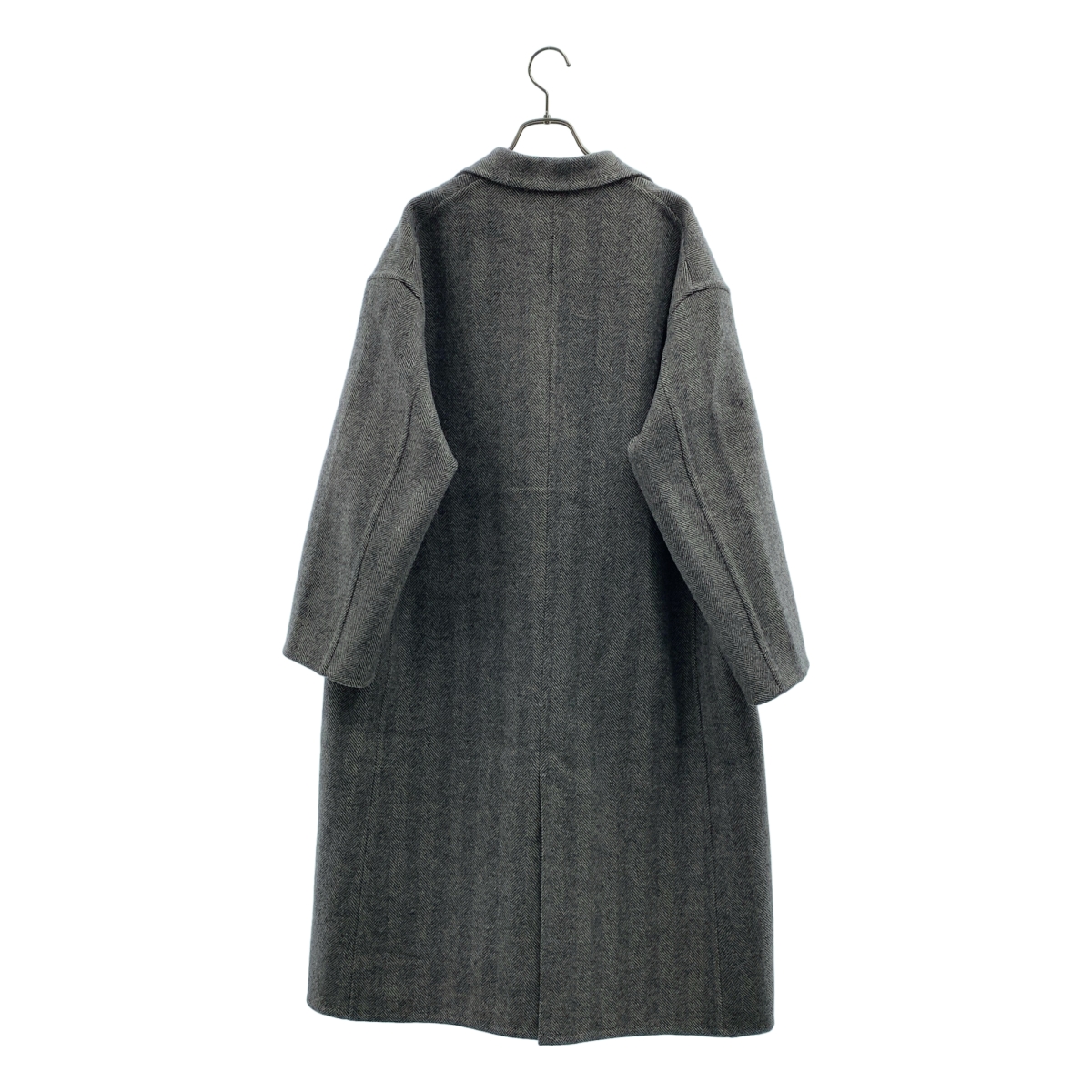 Drawer / ドゥロワー ウール シルク ヘリンボーン チェスターコート