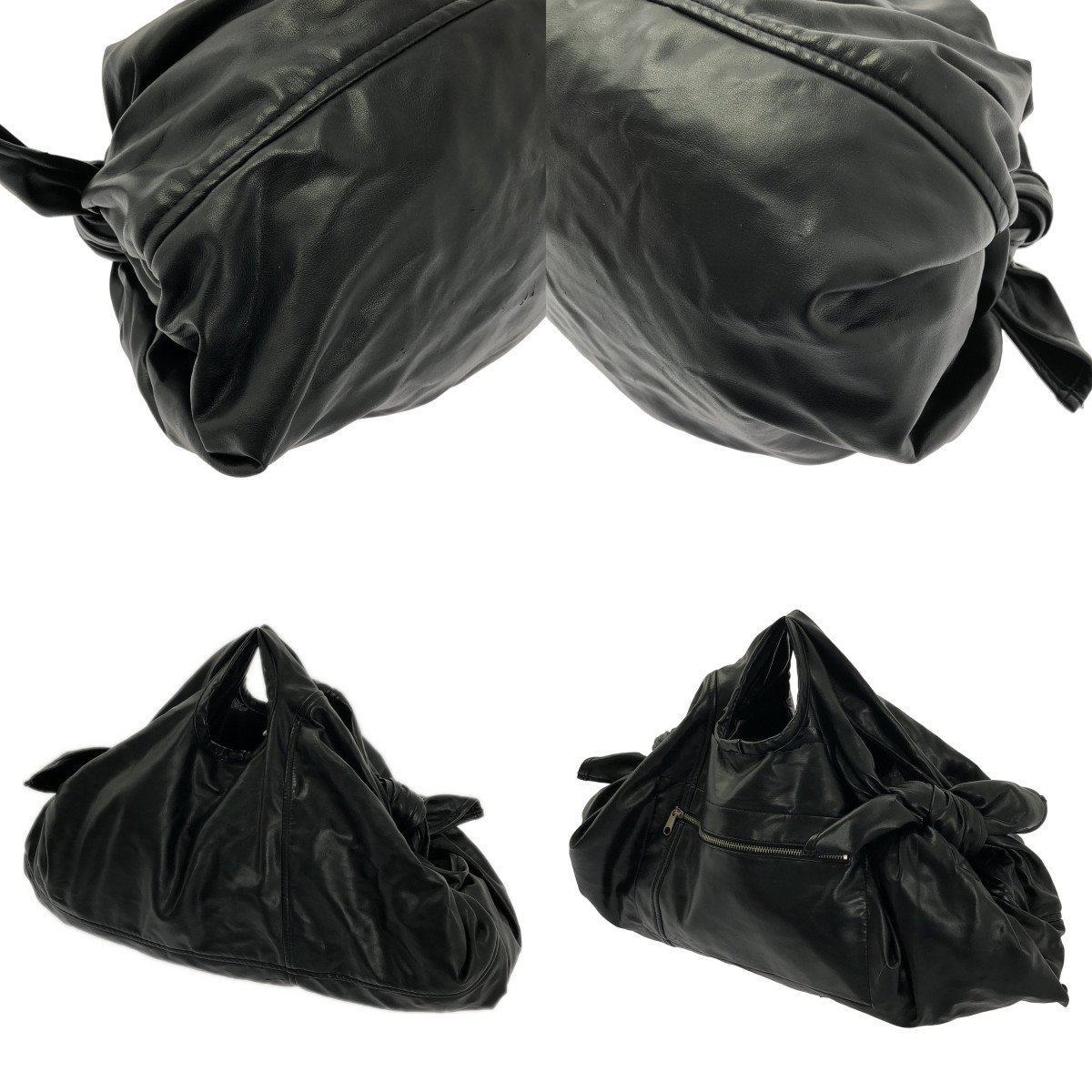 COMME des GARCONS COMME des GARCONS / コムコム エコレザー 風呂敷 ワイド ハンドバッグ