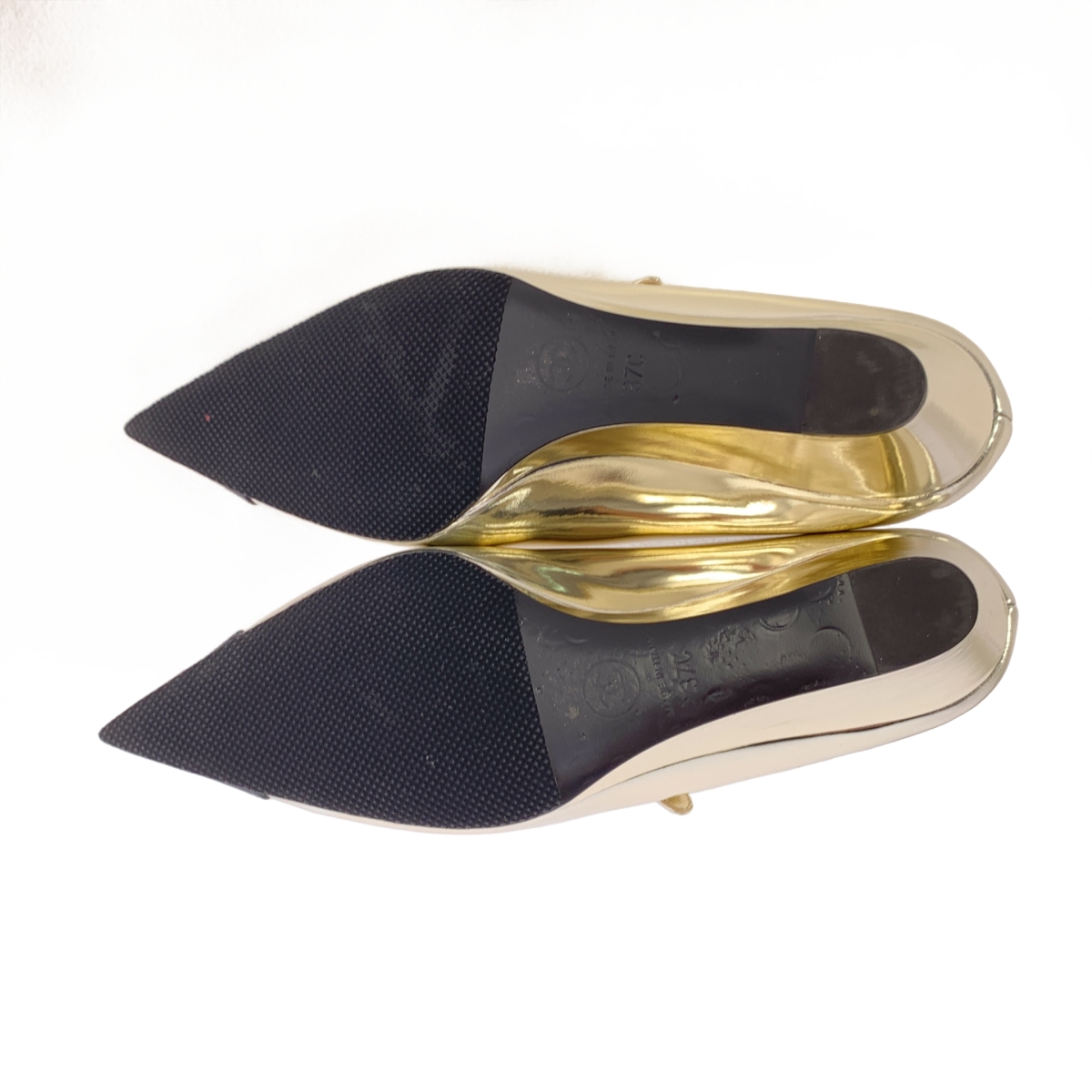 CHANEL / シャネル ココマーク メタリック バイカラー メリージェーン ポインテッドトゥ シューズ