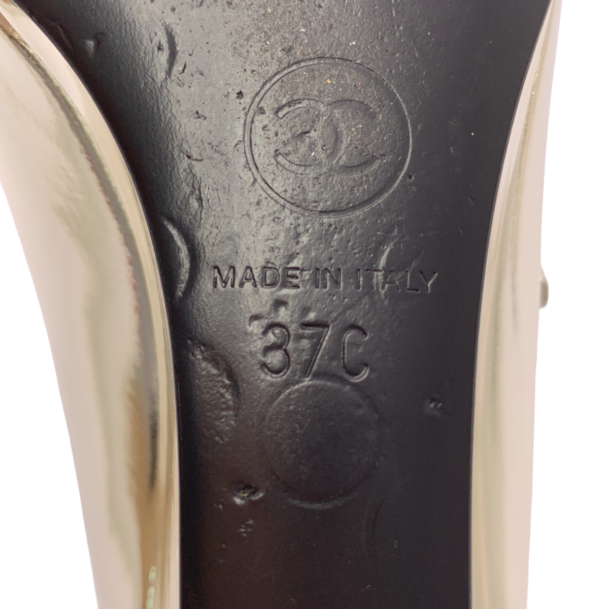 CHANEL / シャネル ココマーク メタリック バイカラー メリージェーン ポインテッドトゥ シューズ