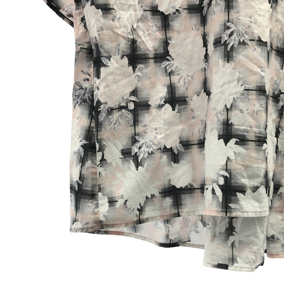 MM6 Maison Margiela / エムエムシックスメゾンマルジェラ 花柄 チェック コットン プルオーバートップス