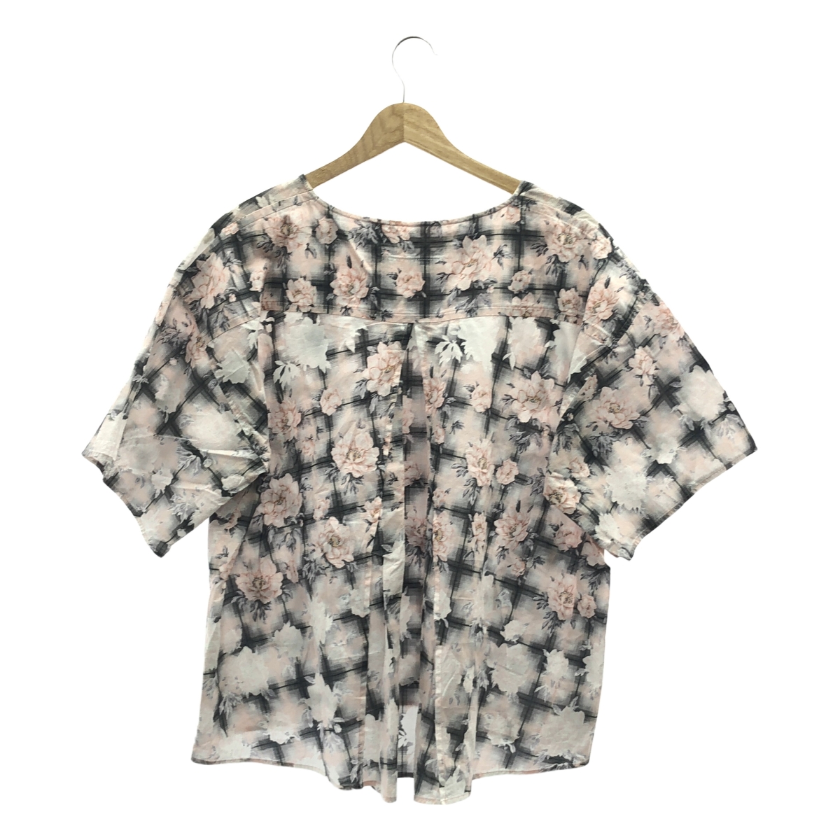 MM6 Maison Margiela / エムエムシックスメゾンマルジェラ 花柄 チェック コットン プルオーバートップス