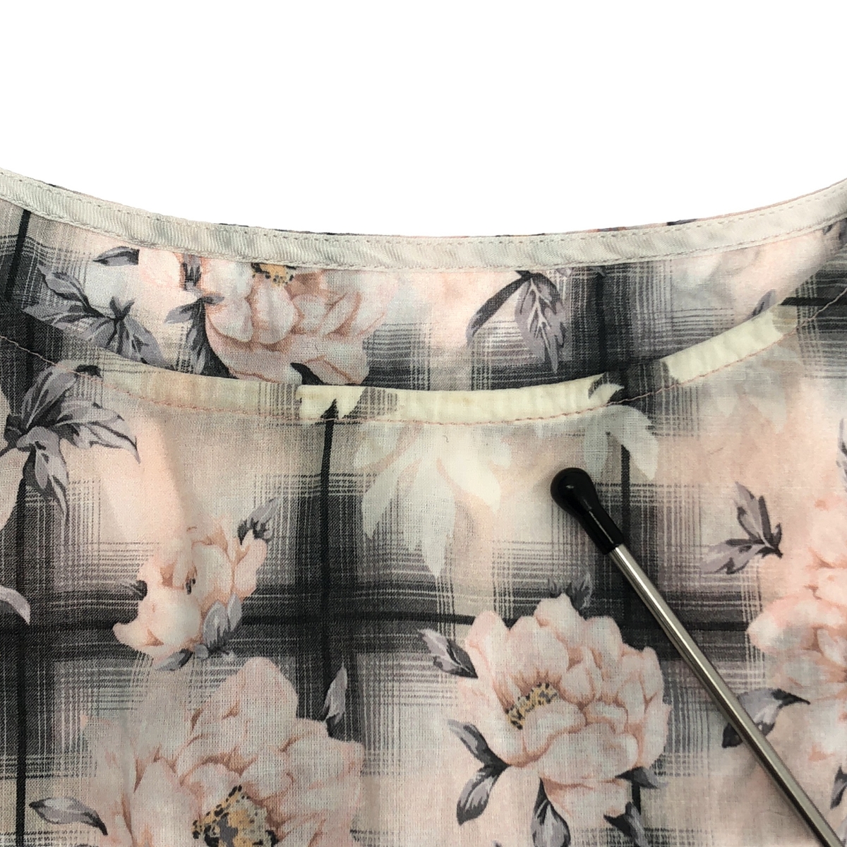 MM6 Maison Margiela / エムエムシックスメゾンマルジェラ 花柄 チェック コットン プルオーバートップス