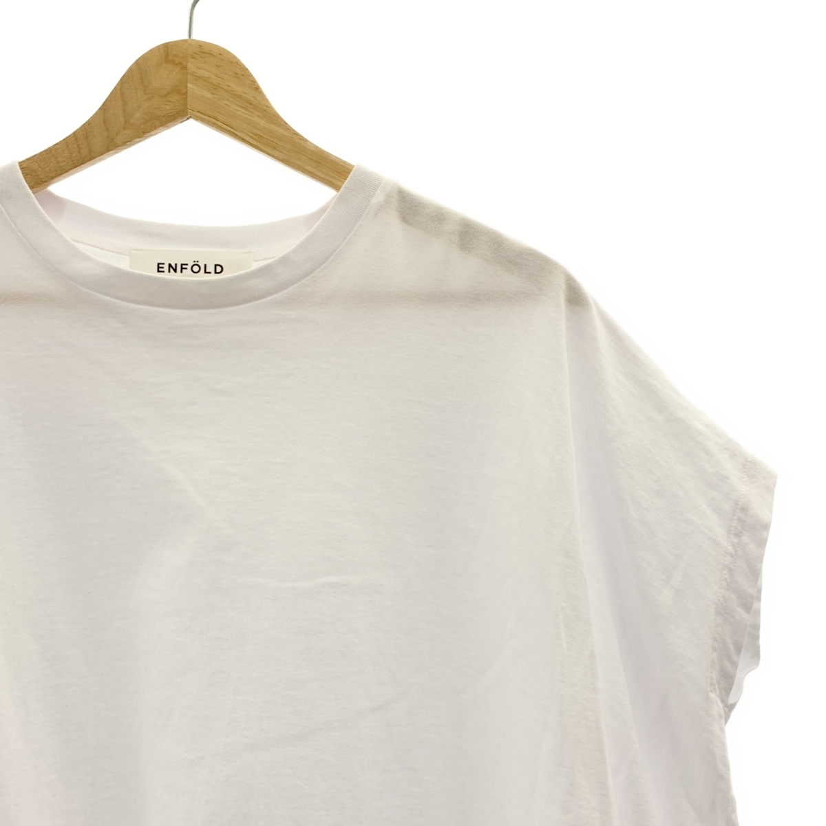 ENFOLD / エンフォルド WASHABLE HEXAGON T-SHIRT ウォッシャブル ヘキサゴン 変形 Tシャツ