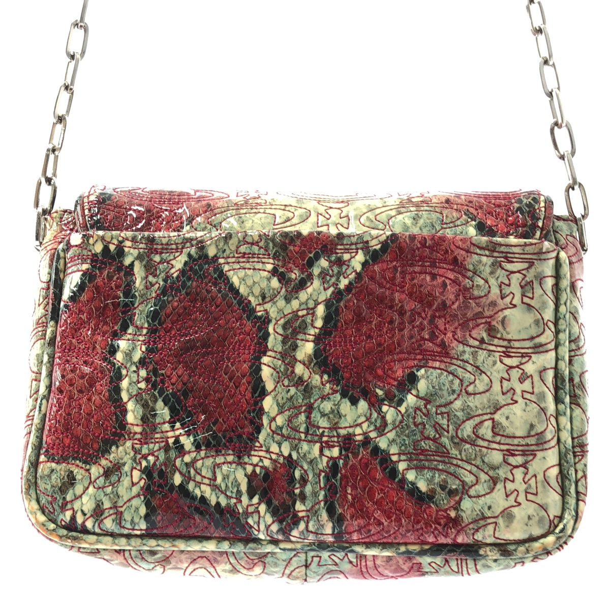 Vivienne Westwood / ヴィヴィアンウエストウッド オーブ パテントレザー パイソン柄 ショルダーバッグ