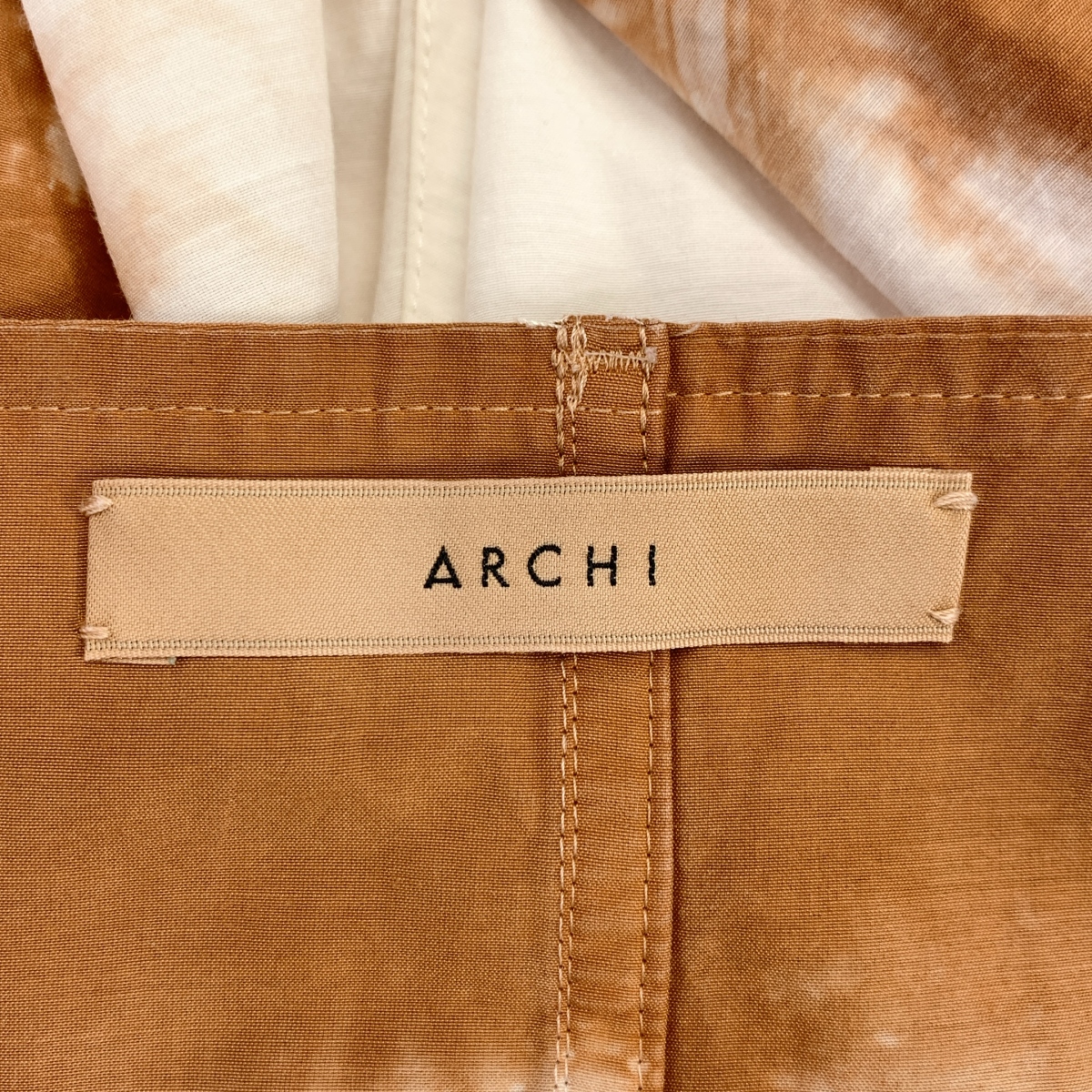 ARCHI / アーキ コットン シルク タック スラックス パンツ