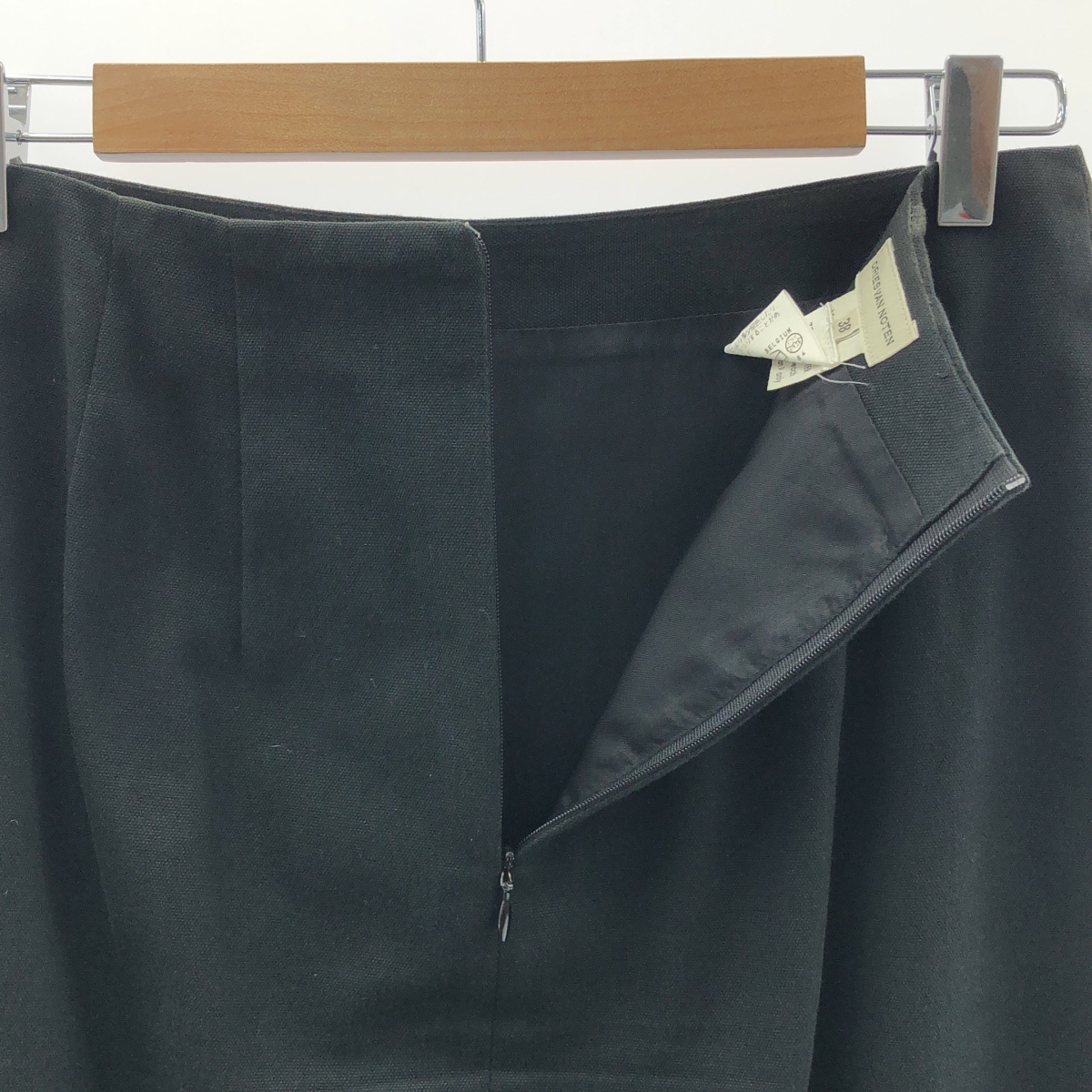 DRIES VAN NOTEN / ドリスヴァンノッテン ライカ期 コットンストレッチ 裾切替 スカート