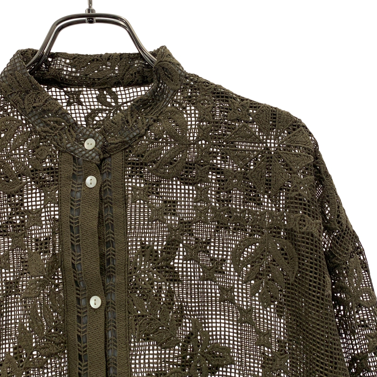 AMERI / アメリ CHEMICAL LACE OVER SHIRT レース シャツ