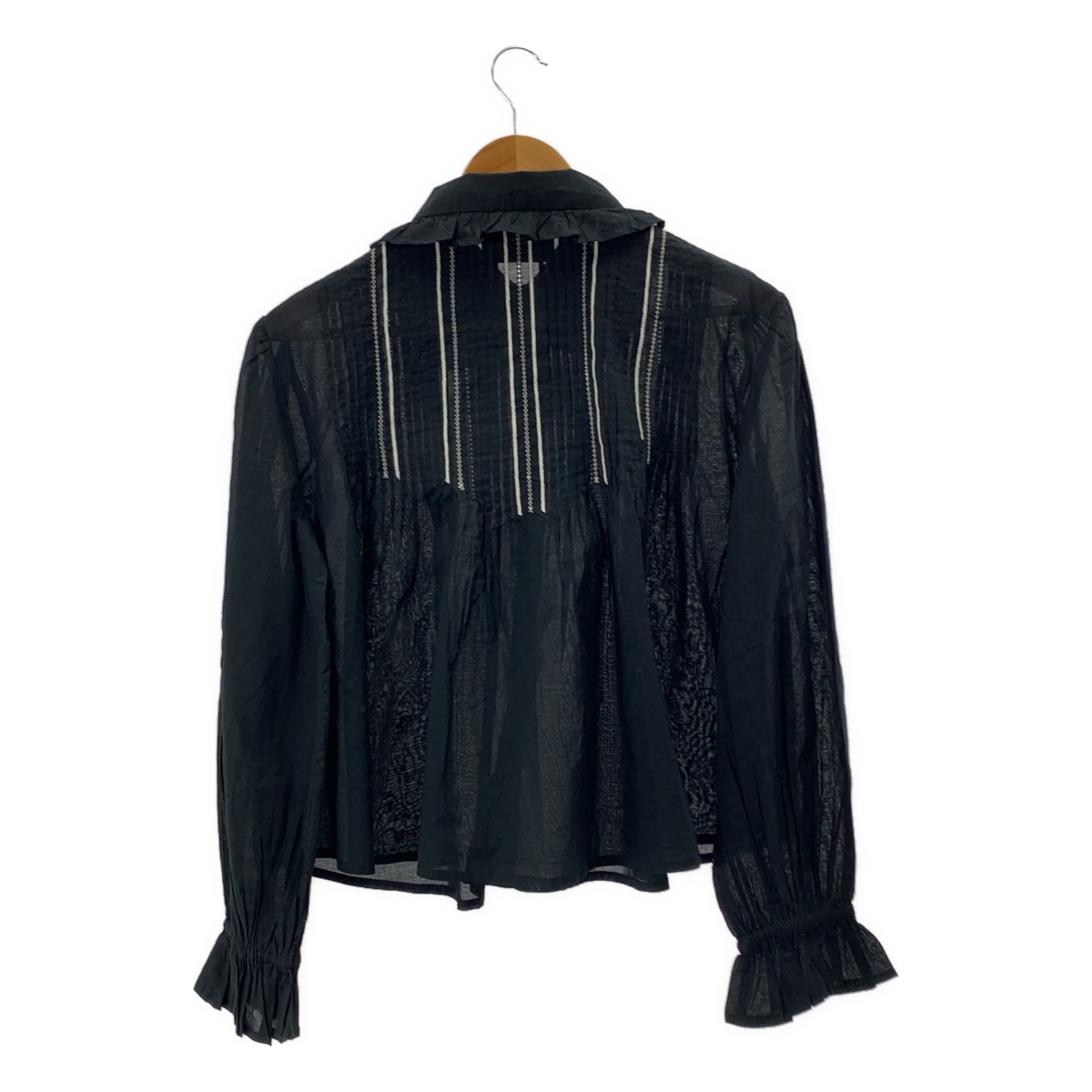 MERLETTE / マーレット ピンタック ビッグカラー シャツ ブラウス