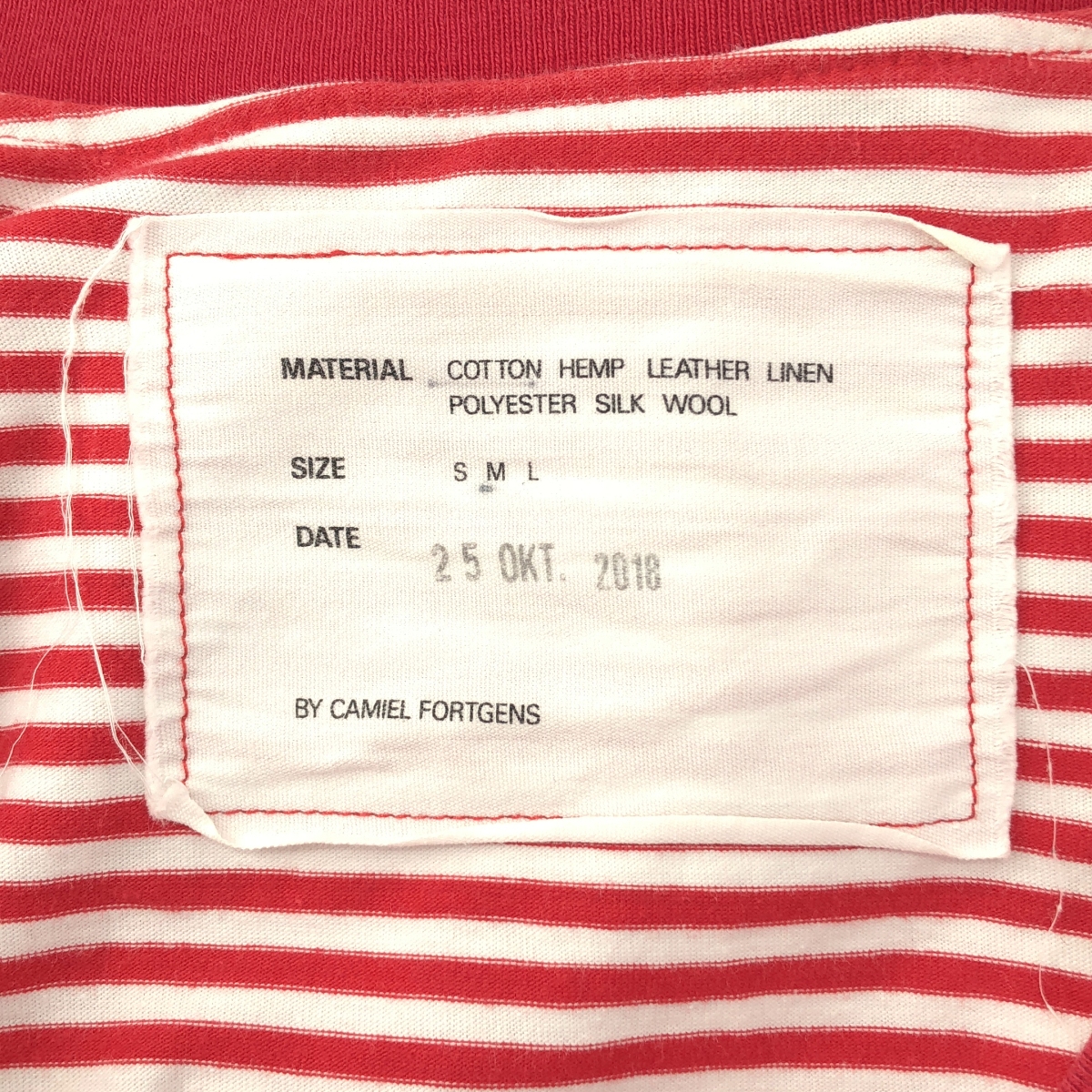 CAMIEL FORTGENS / カミエルフォートへンス S/S BIG TEE / ボーダー クルーネック オーバー Tシャツ カットソー