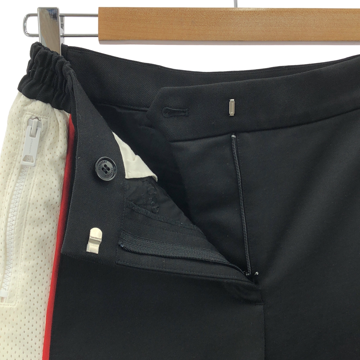 Burberry / バーバリー Mesh Striped Jersey Tailored Trousers メッシュ ライン ストレートパンツ