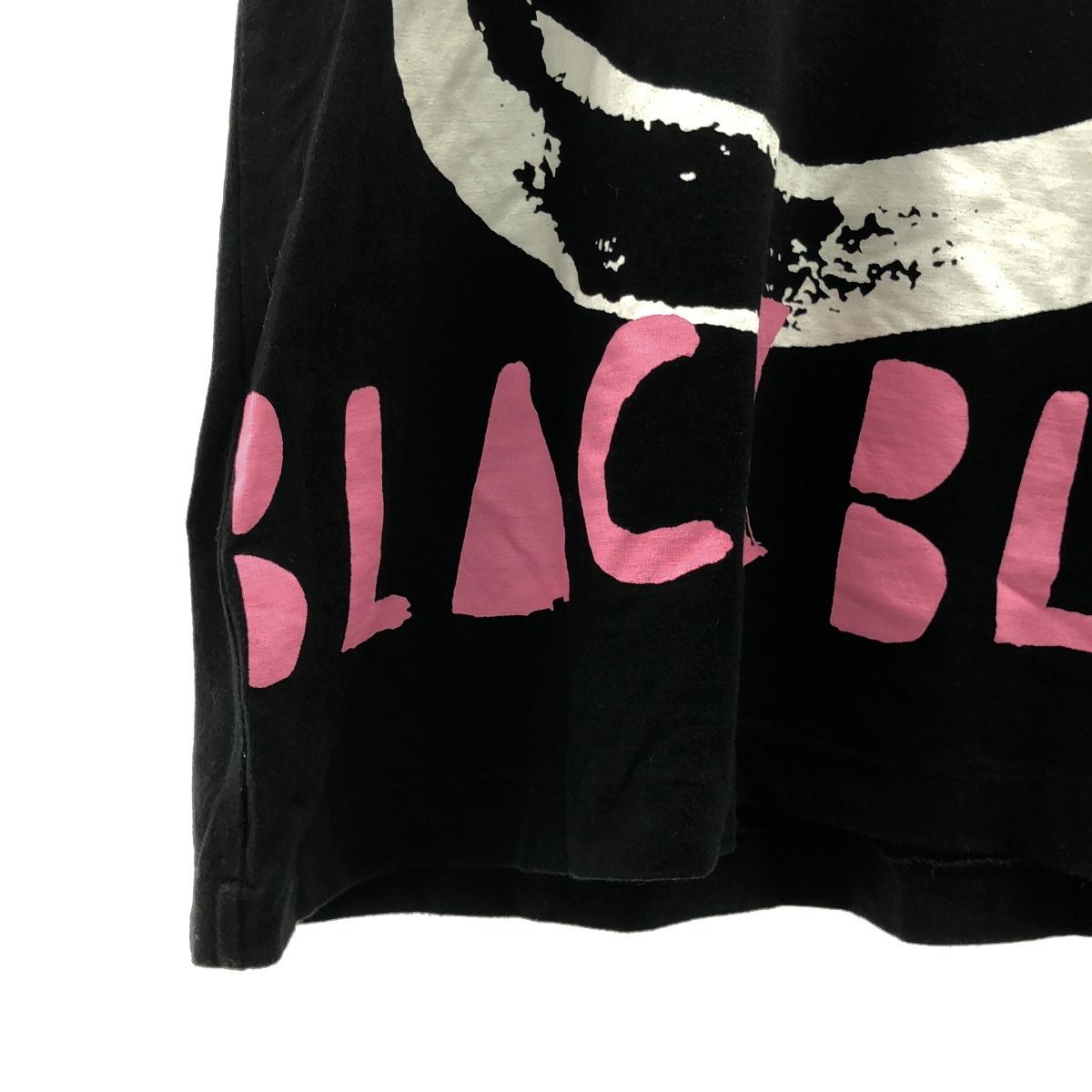 BLACK COMME des GARCONS / ブラックコムデギャルソン コットン ロゴ プリント クルーネック Tシャツ カットソー