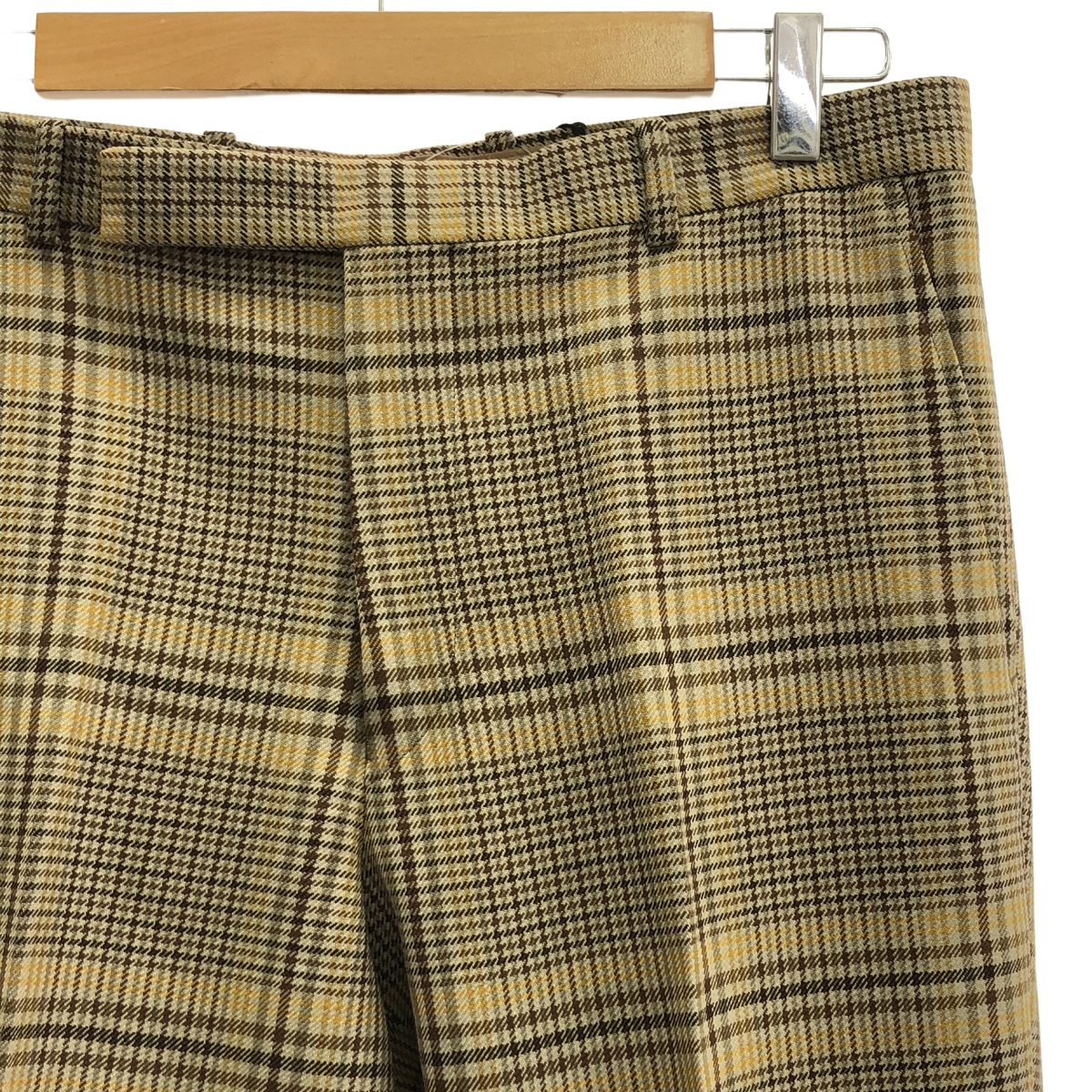 AURALEE / オーラリー WOOL SERGE CHECK NARROW SLACKS チェック スラックス