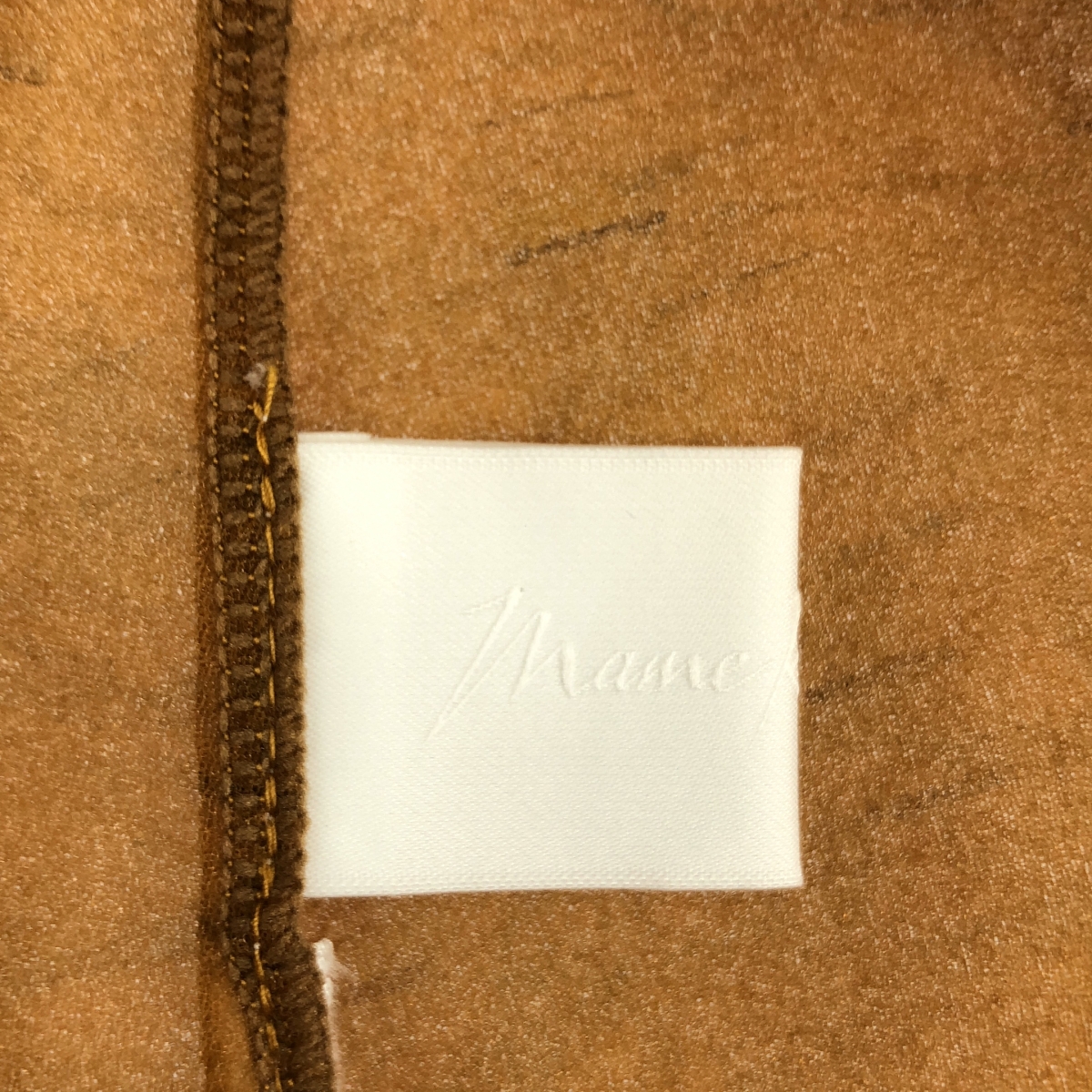 Mame Kurogouchi / マメクロゴウチ Marble Printed Plaid Sheer High Neck Top マーブルプリンテッド プレイド シアー ハイネック カットソー