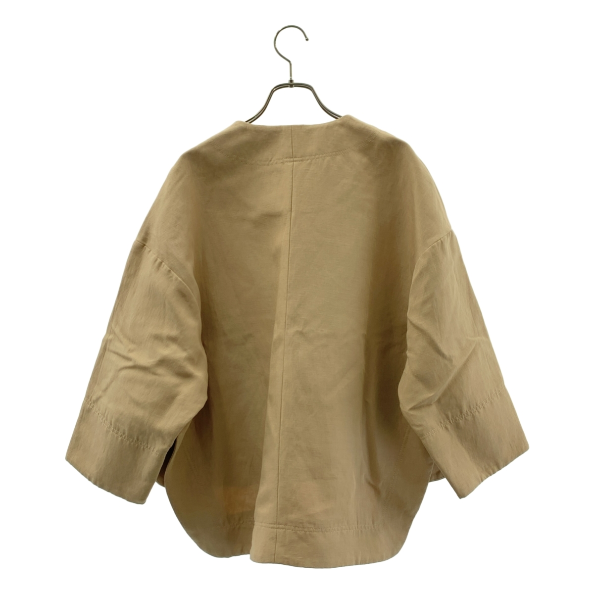ADORE / アドーア リネン混 ボタンレス ノーカラージャケット