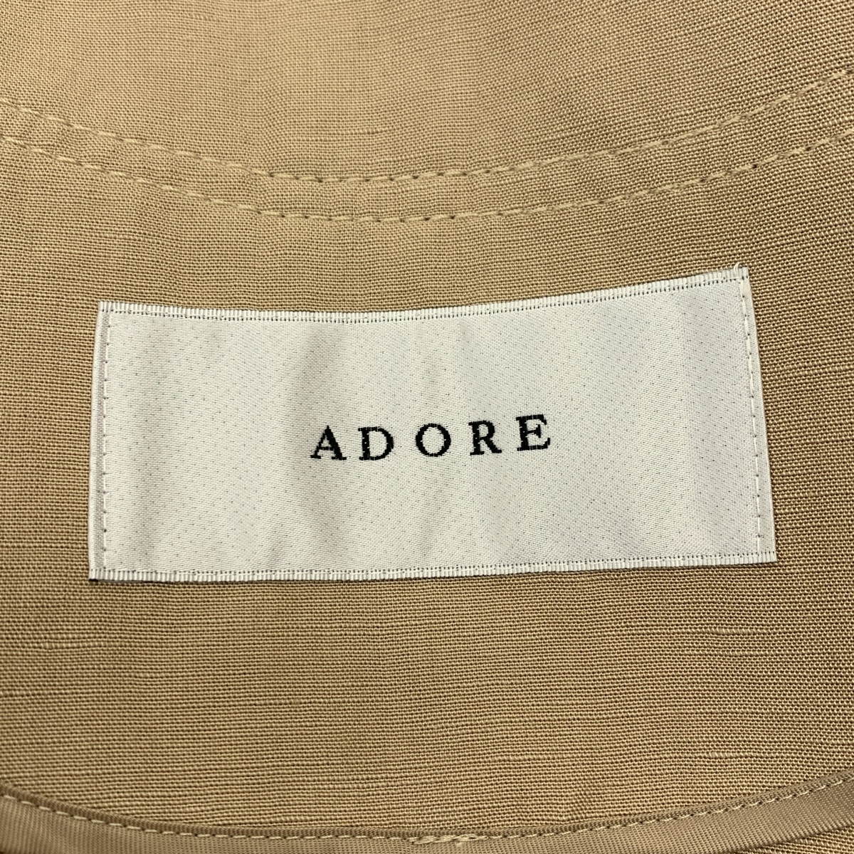 ADORE / アドーア リネン混 ボタンレス ノーカラージャケット