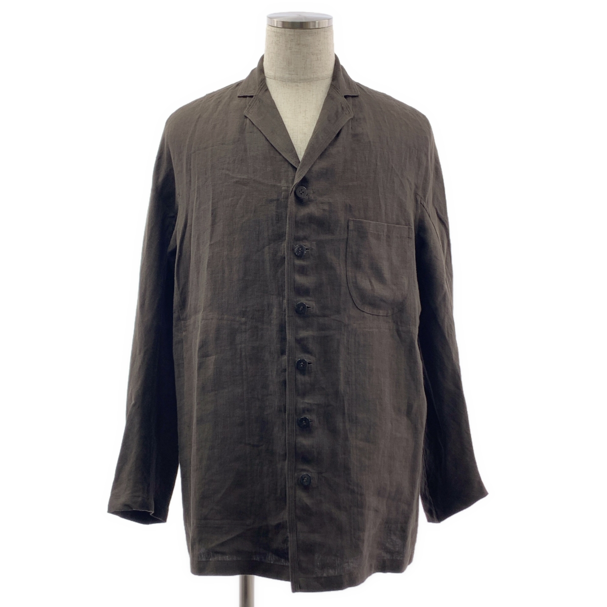 JURGEN LEHL / ヨーガンレール リネン シングルブレスト ジャケット / ドローストリング ワイド イージーパンツ