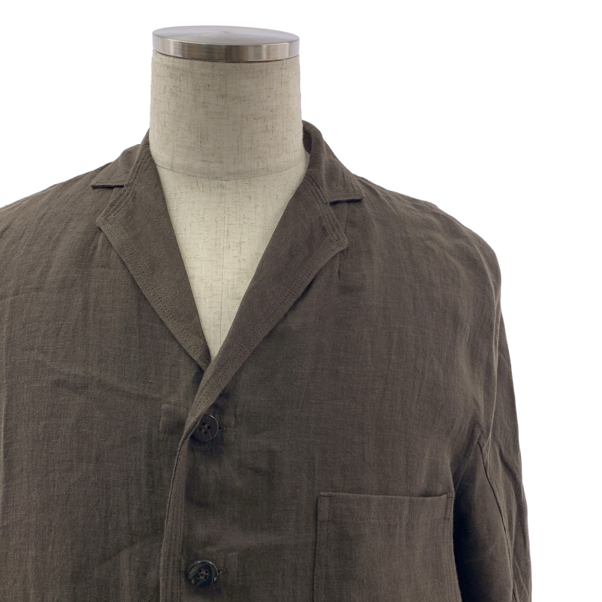 JURGEN LEHL / ヨーガンレール リネン シングルブレスト ジャケット / ドローストリング ワイド イージーパンツ