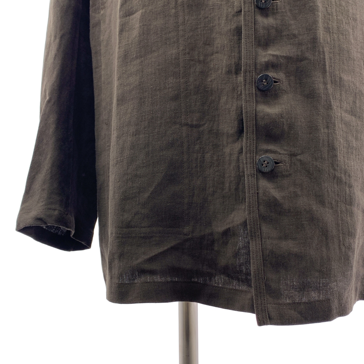 JURGEN LEHL / ヨーガンレール リネン シングルブレスト ジャケット / ドローストリング ワイド イージーパンツ