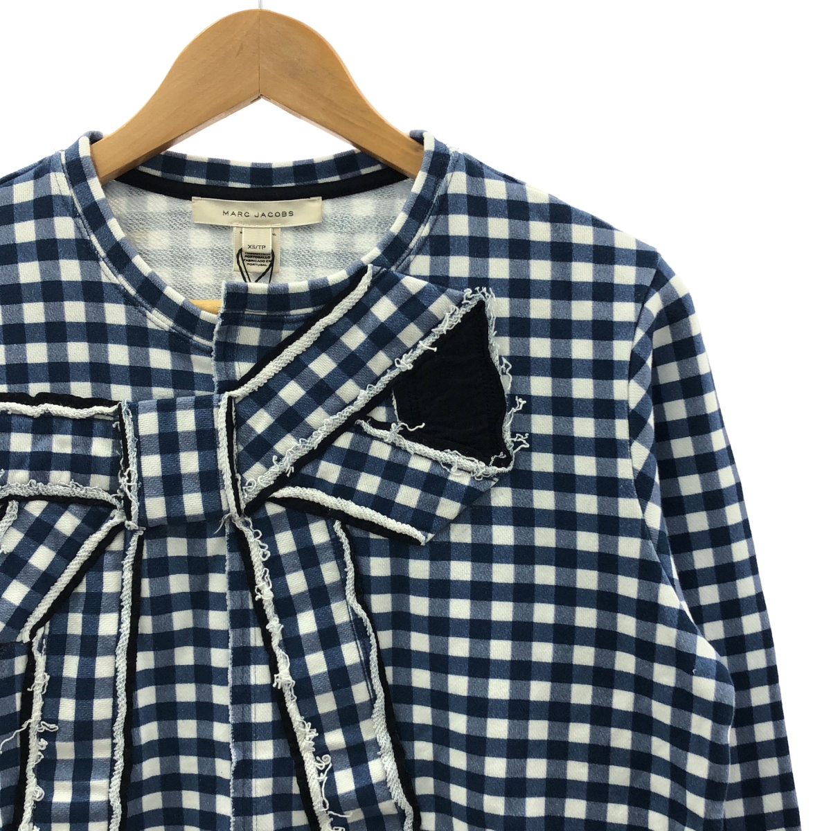 MARC JACOBS / マークジェイコブス ギンガムチェック リボンデザイン クルーネックスウェット