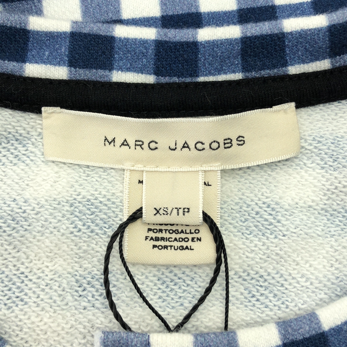 MARC JACOBS / マークジェイコブス ギンガムチェック リボンデザイン クルーネックスウェット