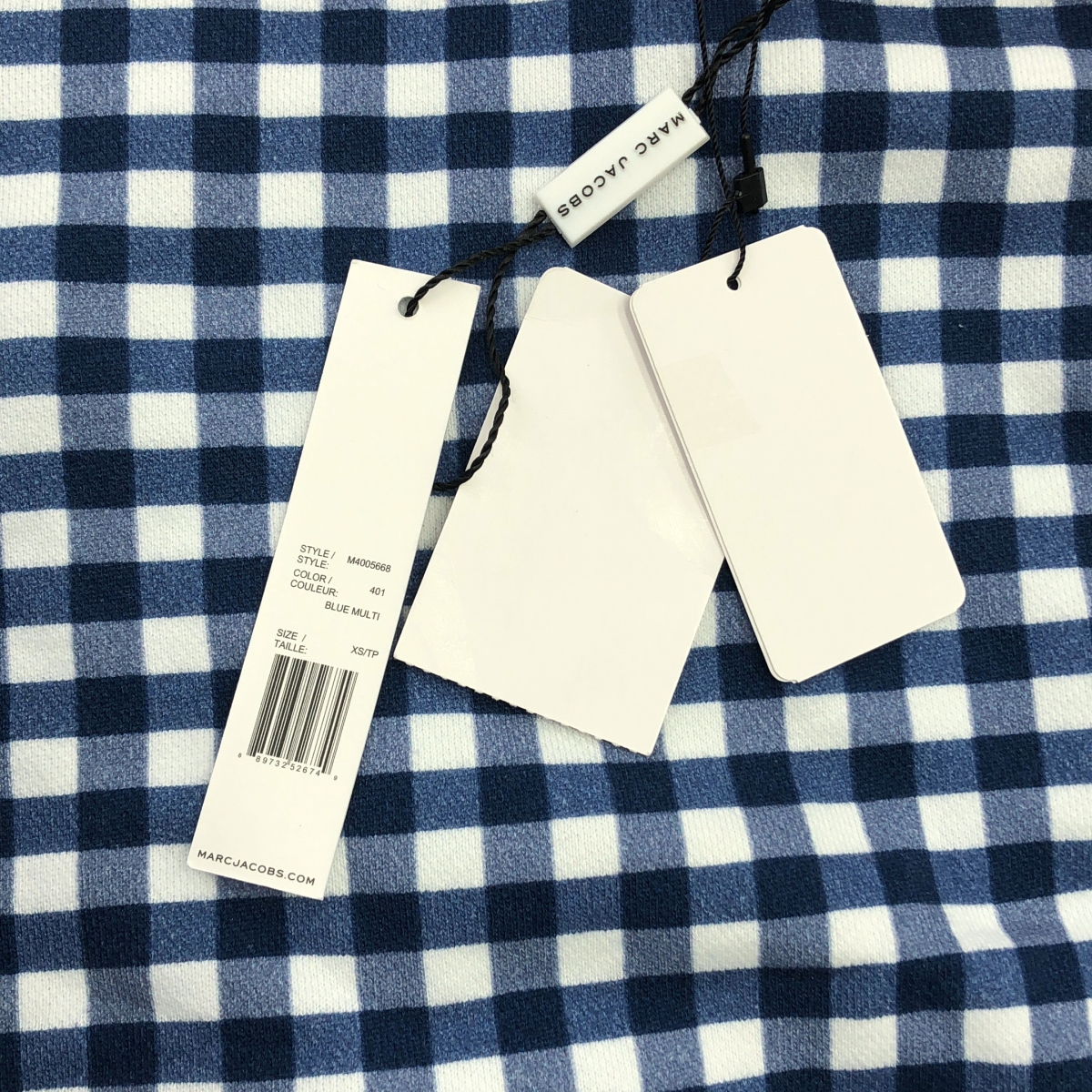 MARC JACOBS / マークジェイコブス ギンガムチェック リボンデザイン クルーネックスウェット