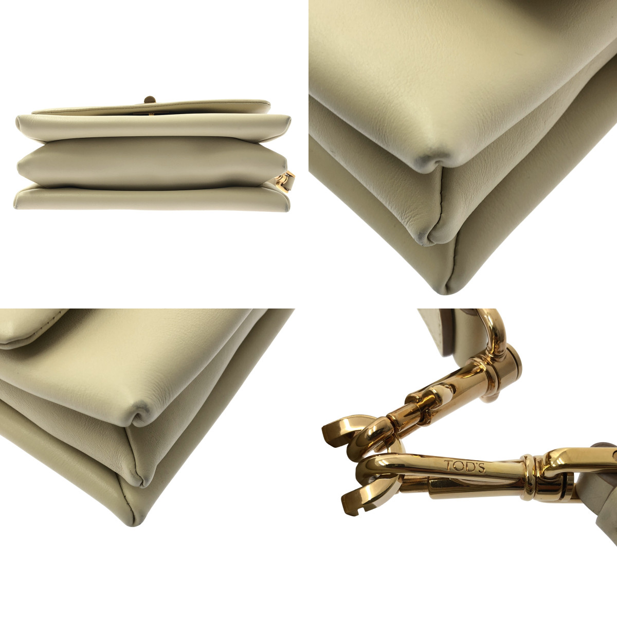 TOD'S / トッズ レザー T タイムレス フラップ  ショルダーバッグ