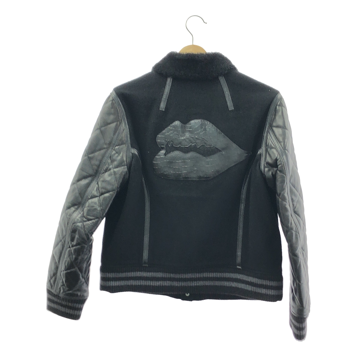 その他 レザー キルティングスリーブ スタジャン ジャケット ブルゾン