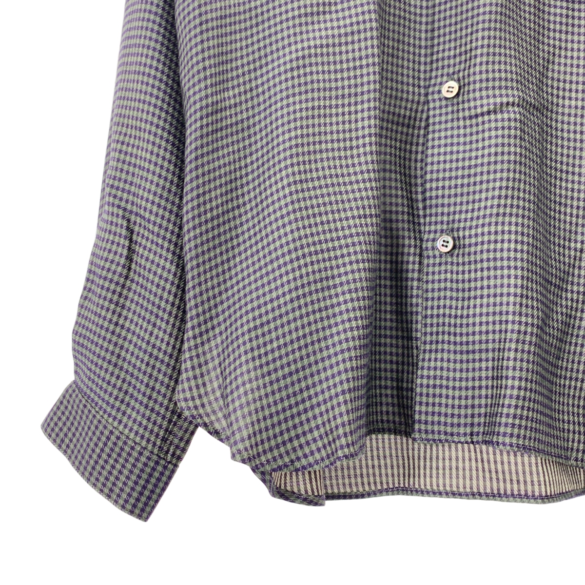 MATSUFUJI / マツフジ キュプラ チェック ユーティリティ シャツ