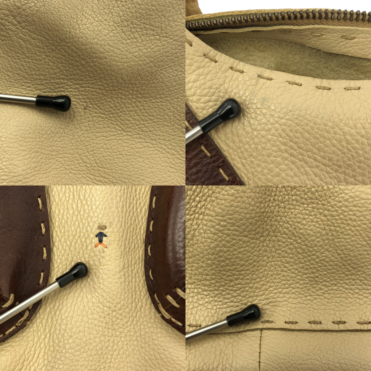 HENRY BEGUELIN / エンリーベグリン オミノ刺しゅう レザーバッグ