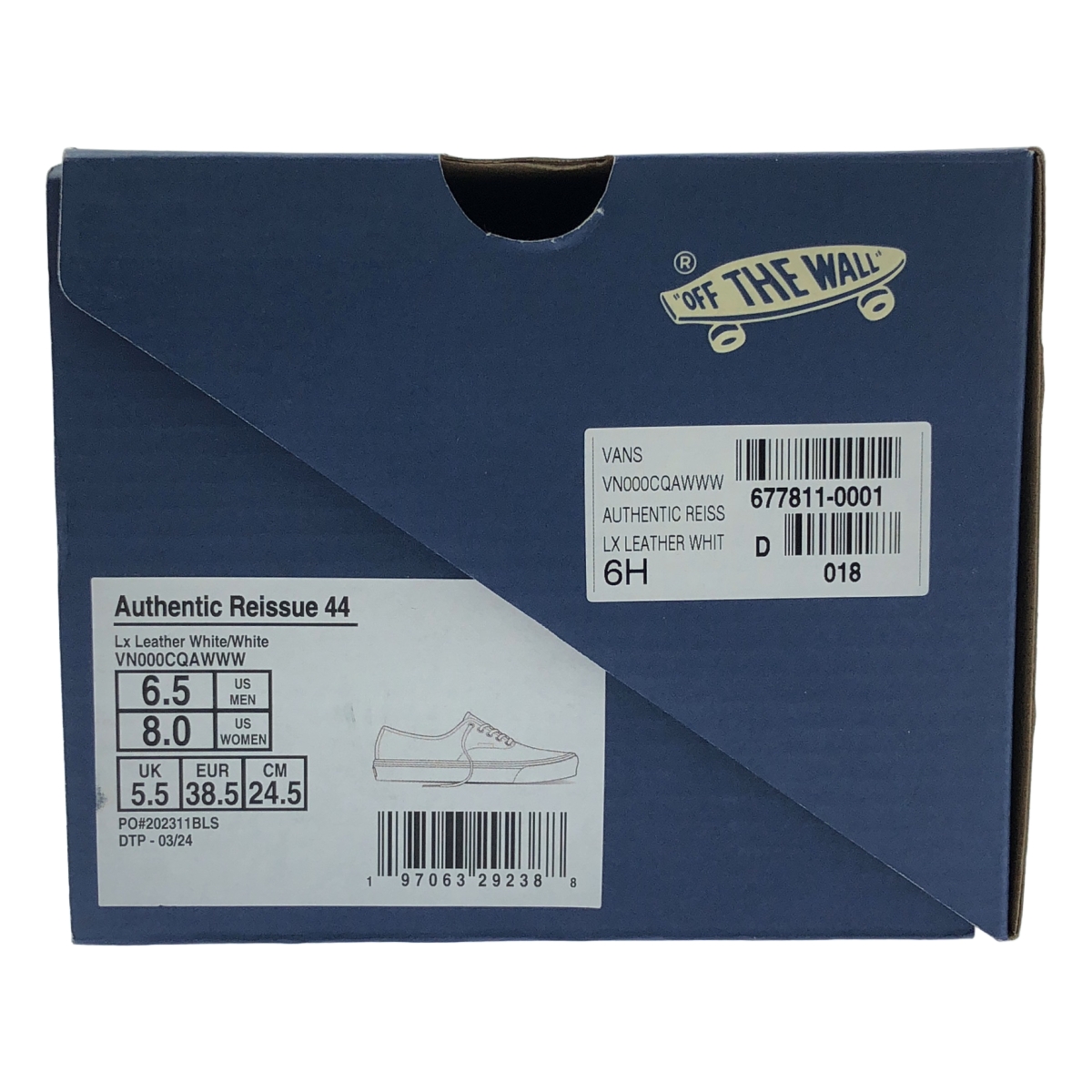 VANS / バンズ AUTHENTIC REISSUE 44 WHITE LEATHER PACK オーセンティック リイシュー レザー ローカットスニーカー