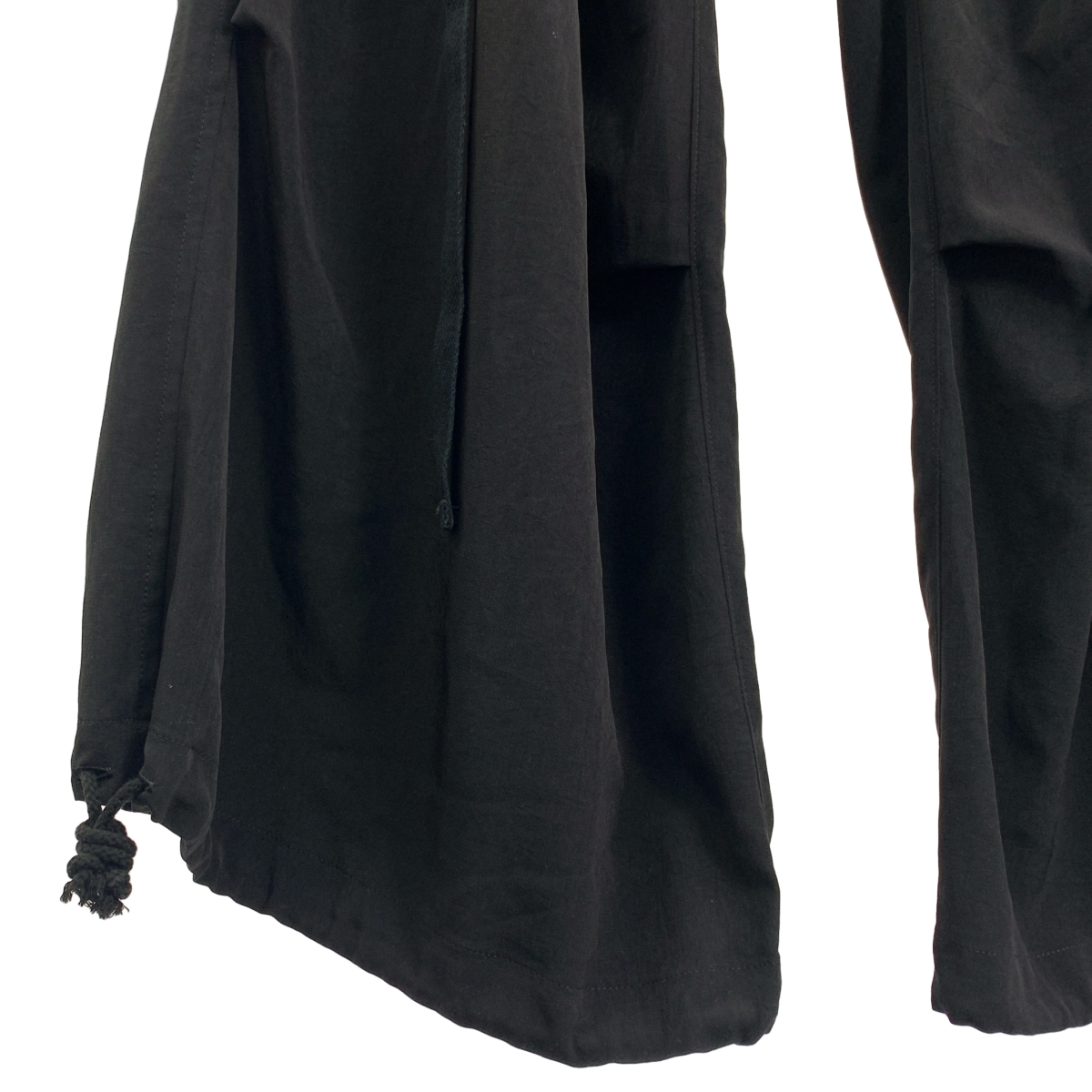 S'YTE YOHJI YAMAMOTO / サイトヨウジヤマモト CREPE de CHINE ARMY TECHNO PANTS / ドローストリング ワイド カーゴパンツ
